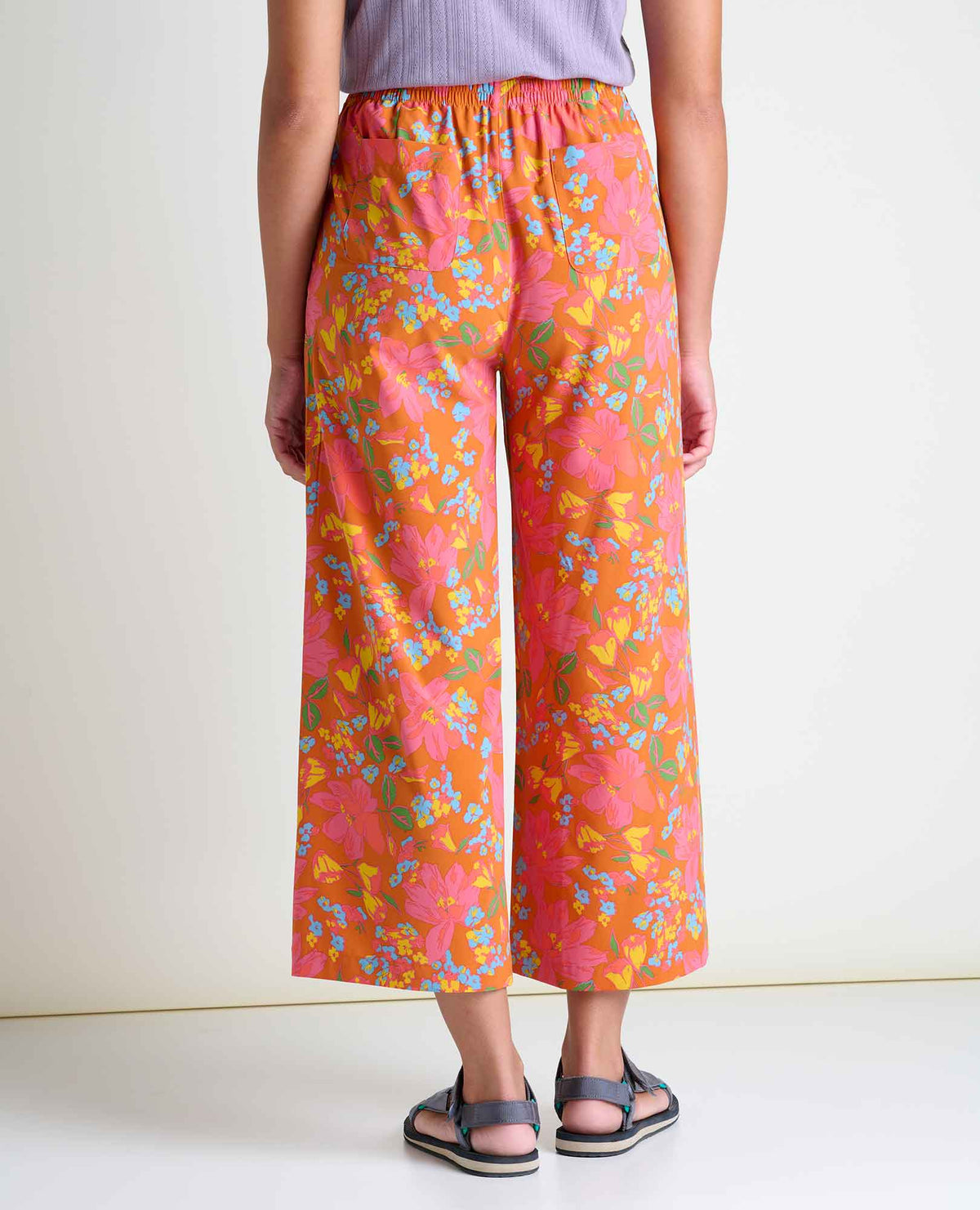 Sunkissed Wide Leg Pant (Perisimmon Tulip Print)