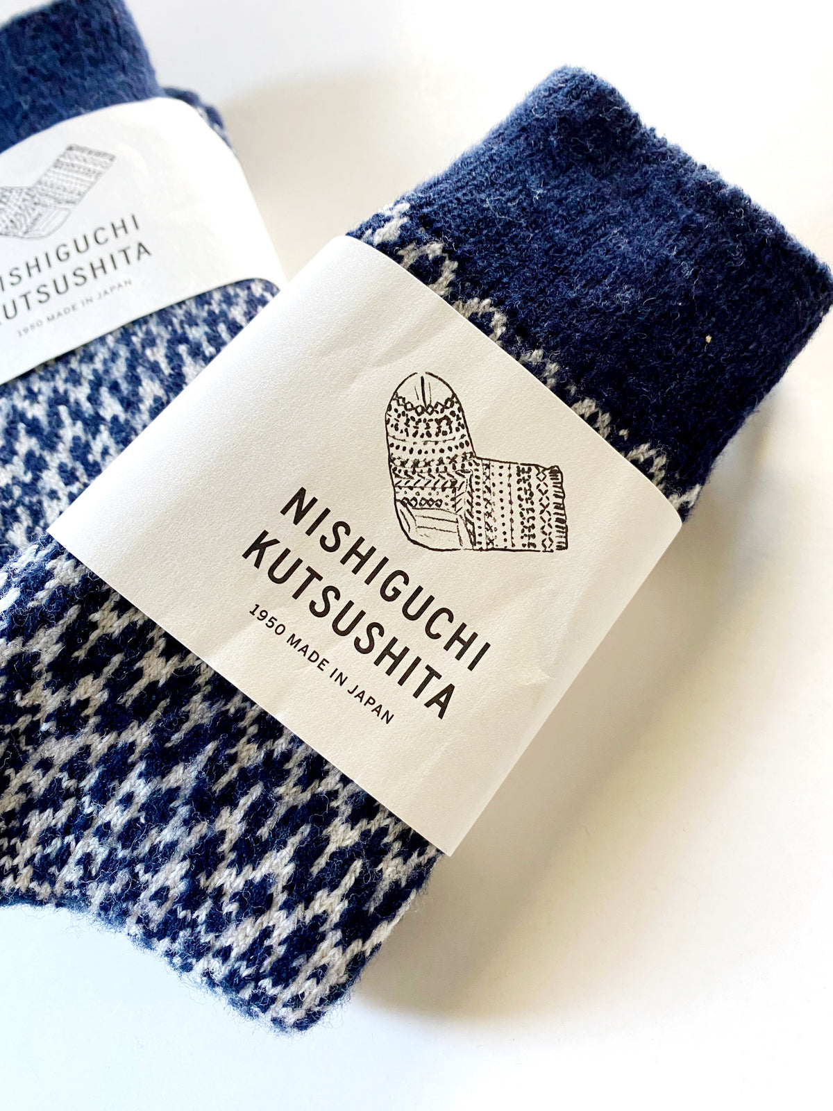 Wool Jacquard Socks Berlin Blue