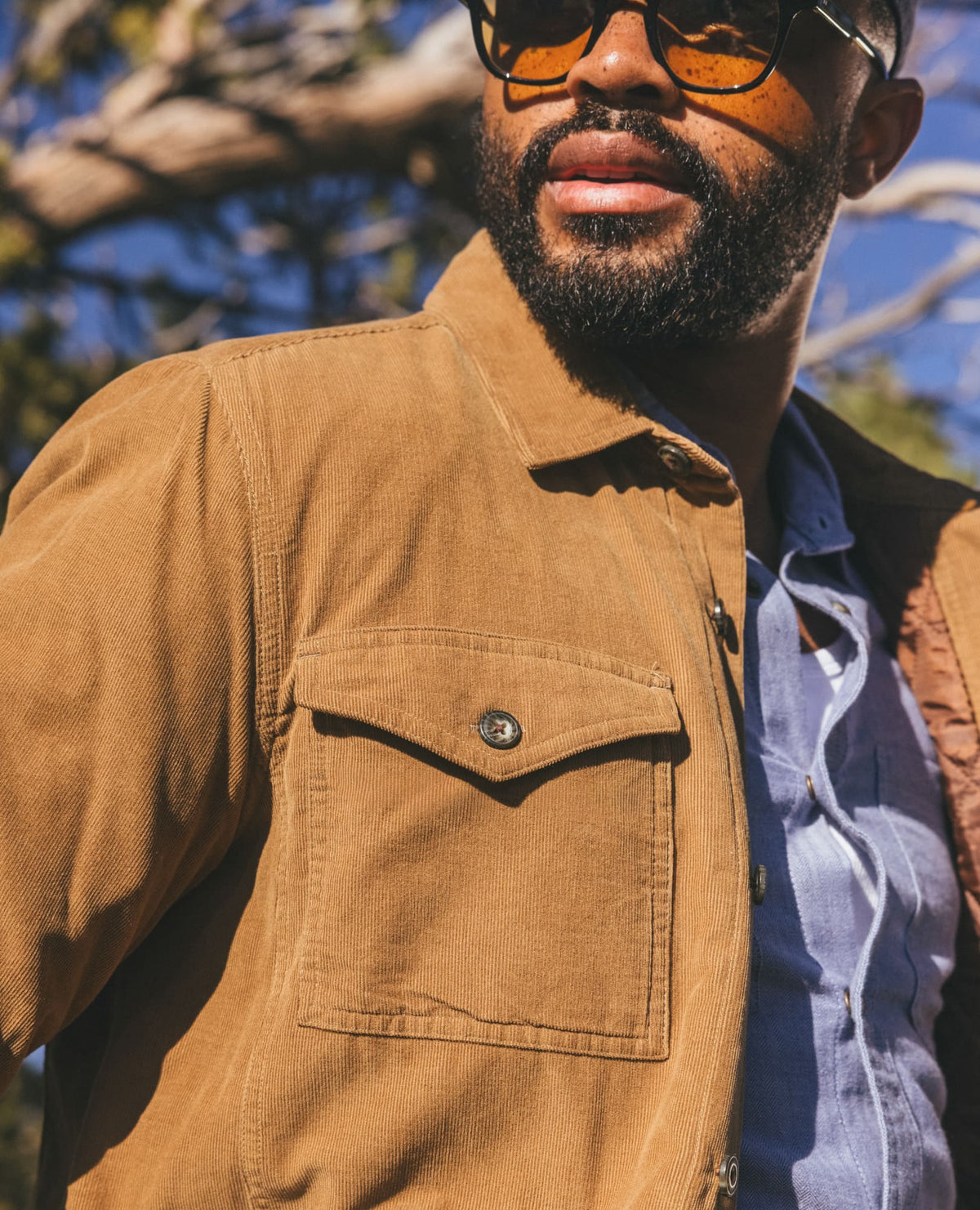 Pinevale Shirt Jacket - Honey Brown Cord (F26)