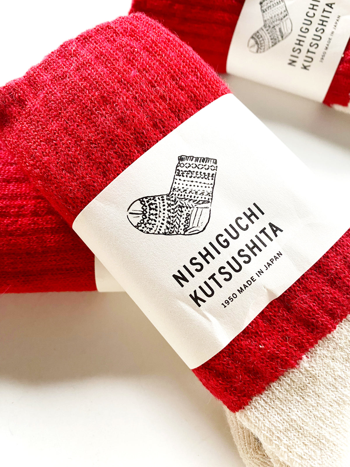 Mohair Wool Socks Red
