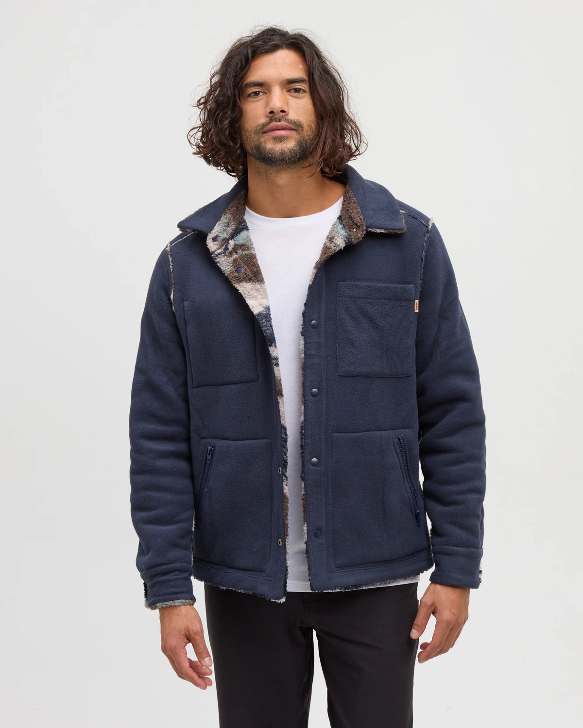 Otto Reversible Jacket - Midnight Blue / Reflective Peaks
