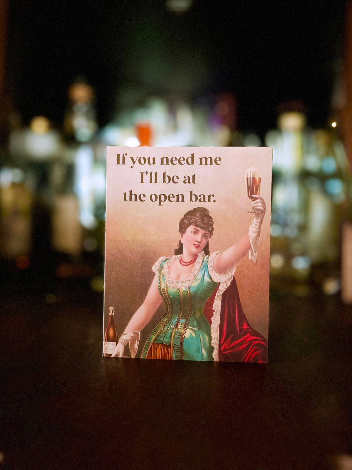 I'll be at the Open Bar Funny Card - Wedding