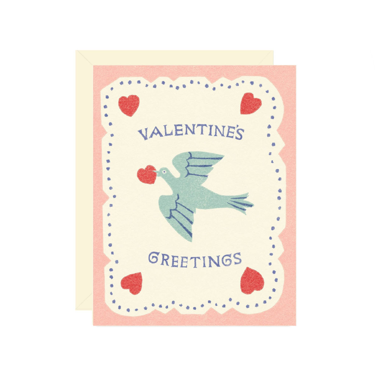 Valentine's Greetings Bird Card