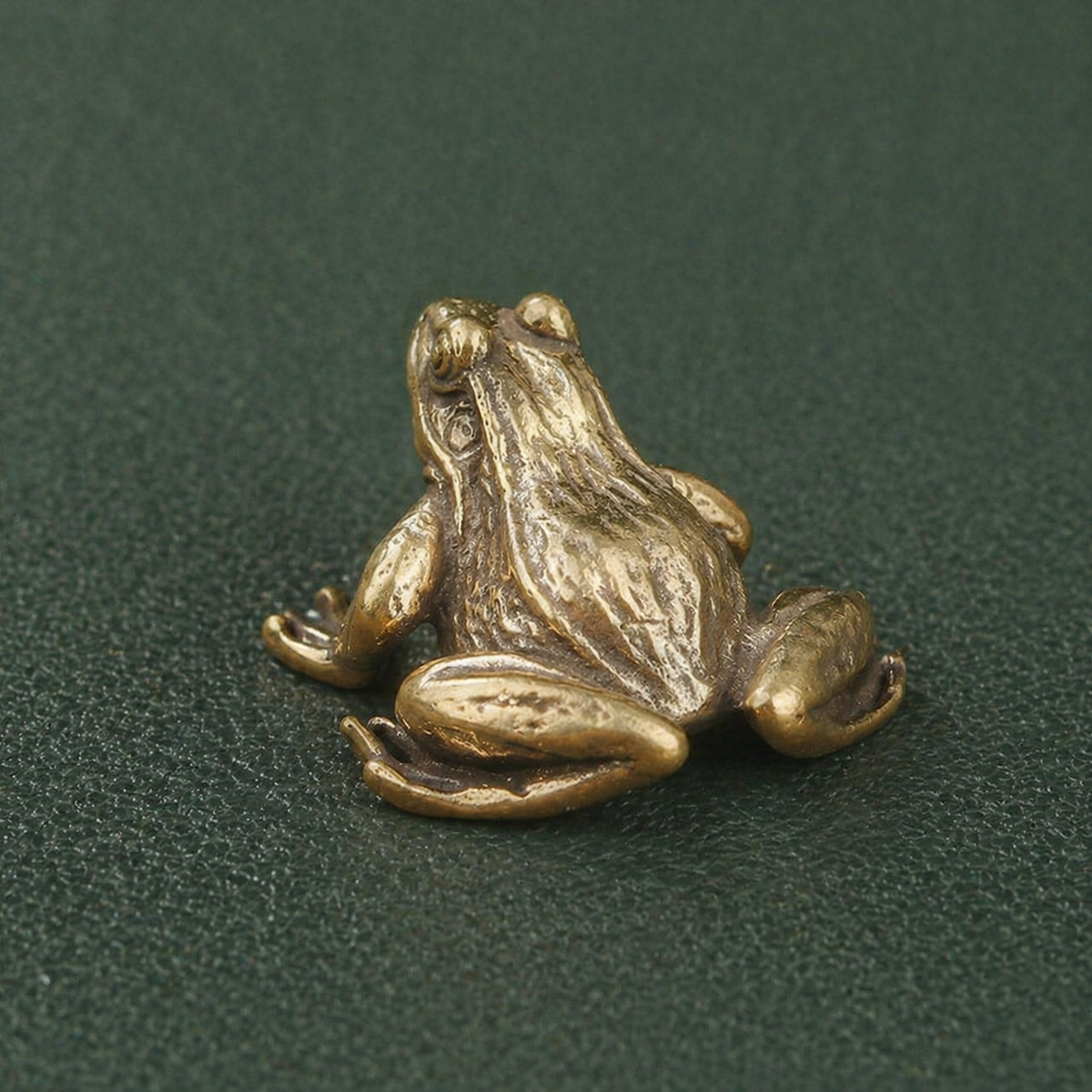 Antique Brass Frog Figurine Ornament: A1