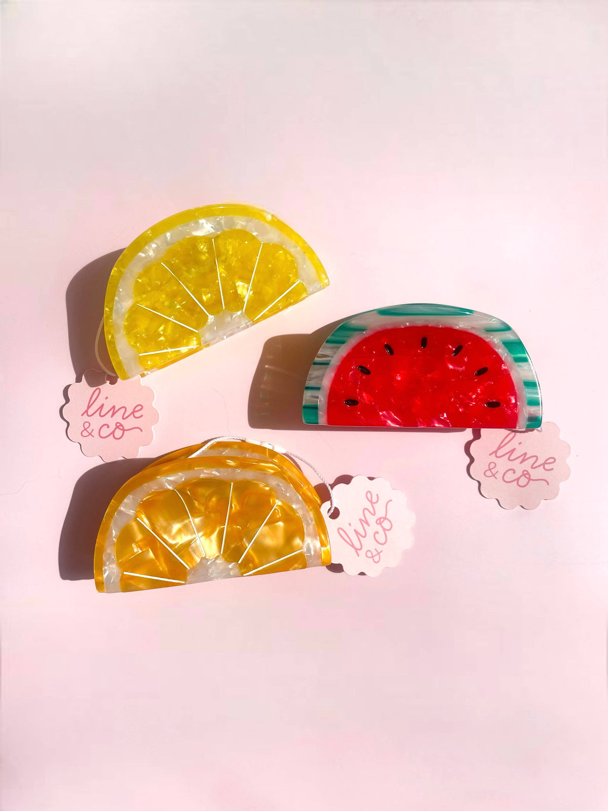 Watermelon Claw Clip // Cellulose Acetate  