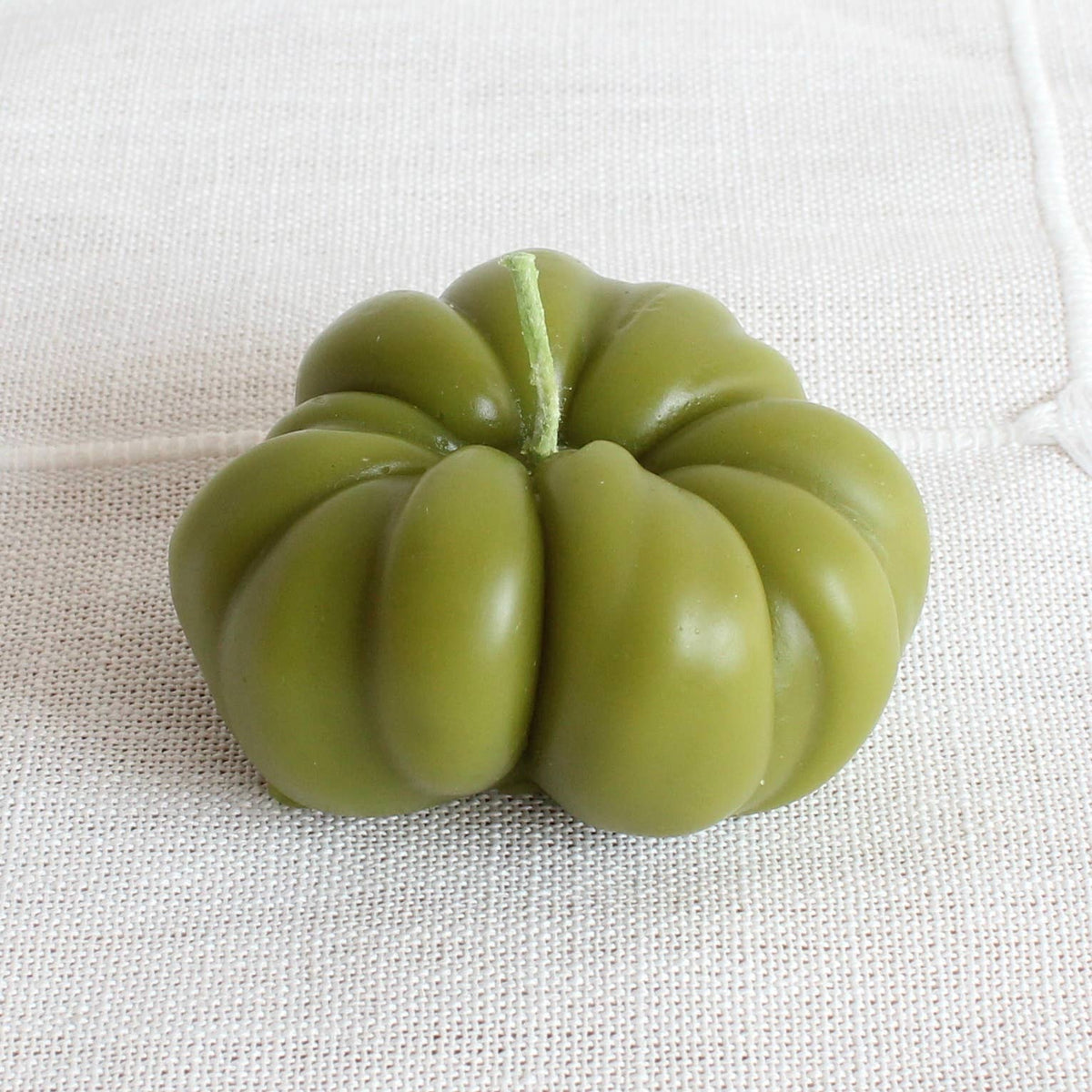 Medium Heirloom Tomato Beeswax Candle Green