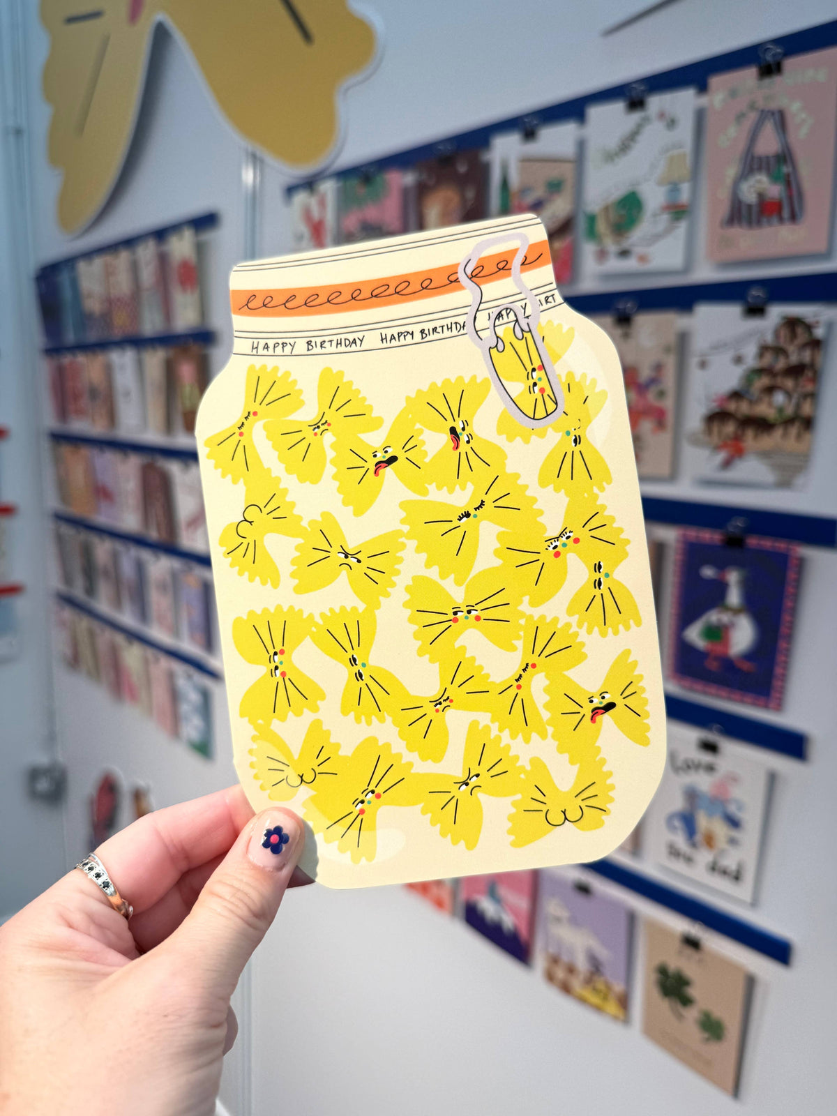 Pasta jar- Die cut greeting card