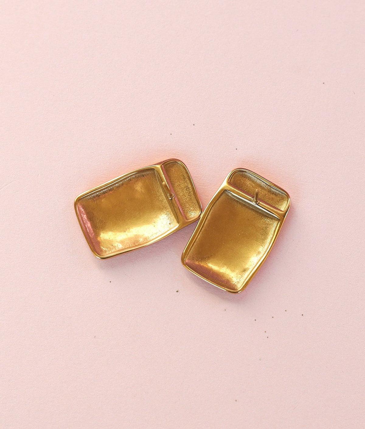 Magdalena - Large Square Gold Earrings