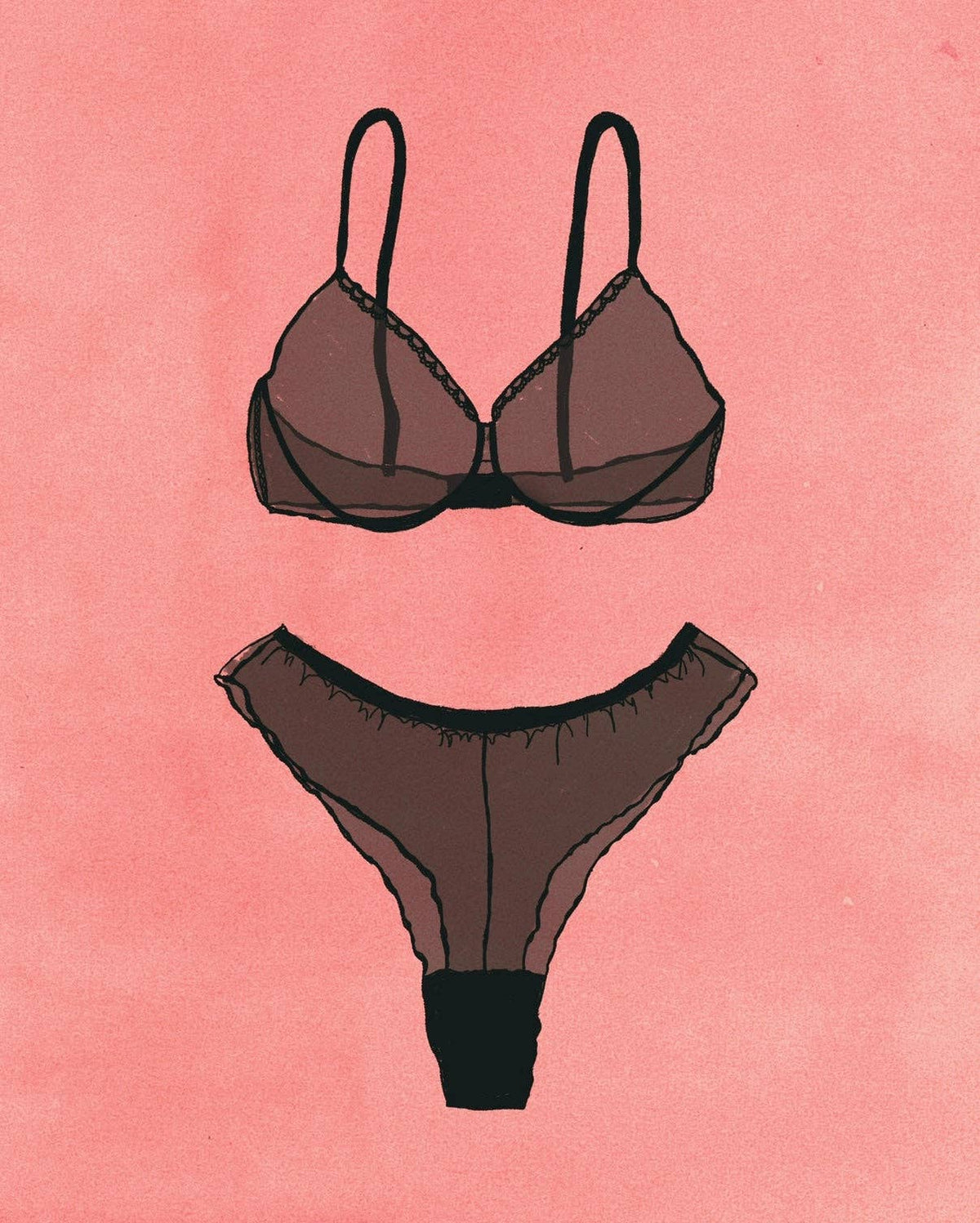 Getting Ready: black and pink Fine Art Print: 8x10