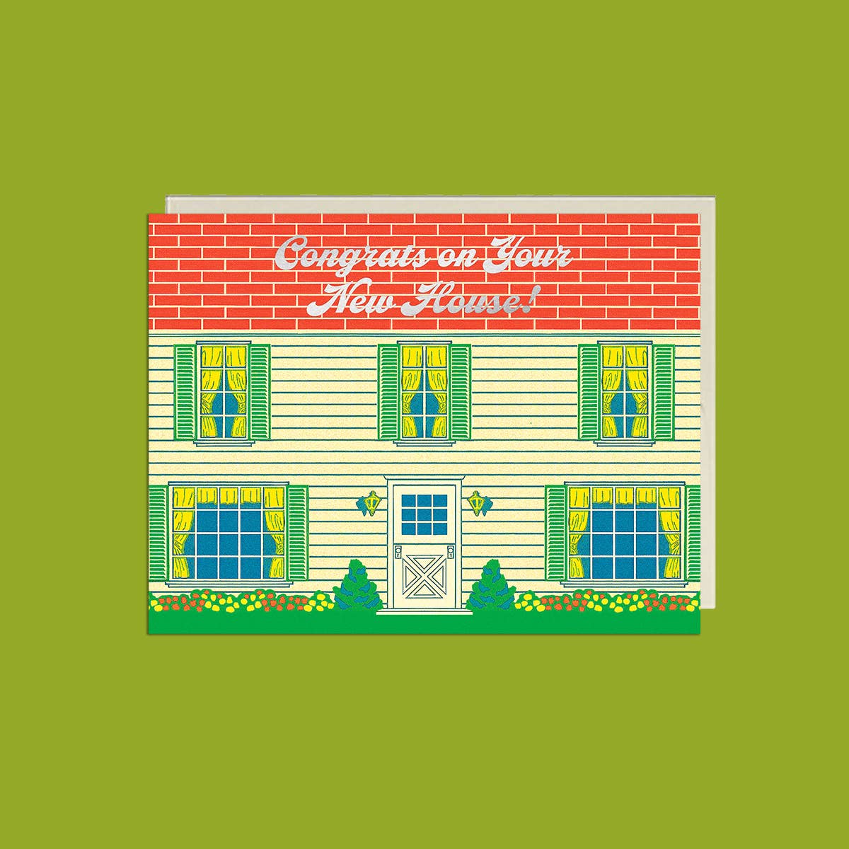 New House Brick House – Foil Housewarming ✿ Congrats Card