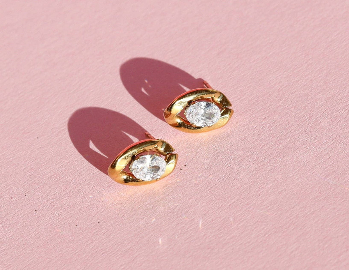 Cili - Swarovski Style Crystal Stud Earrings