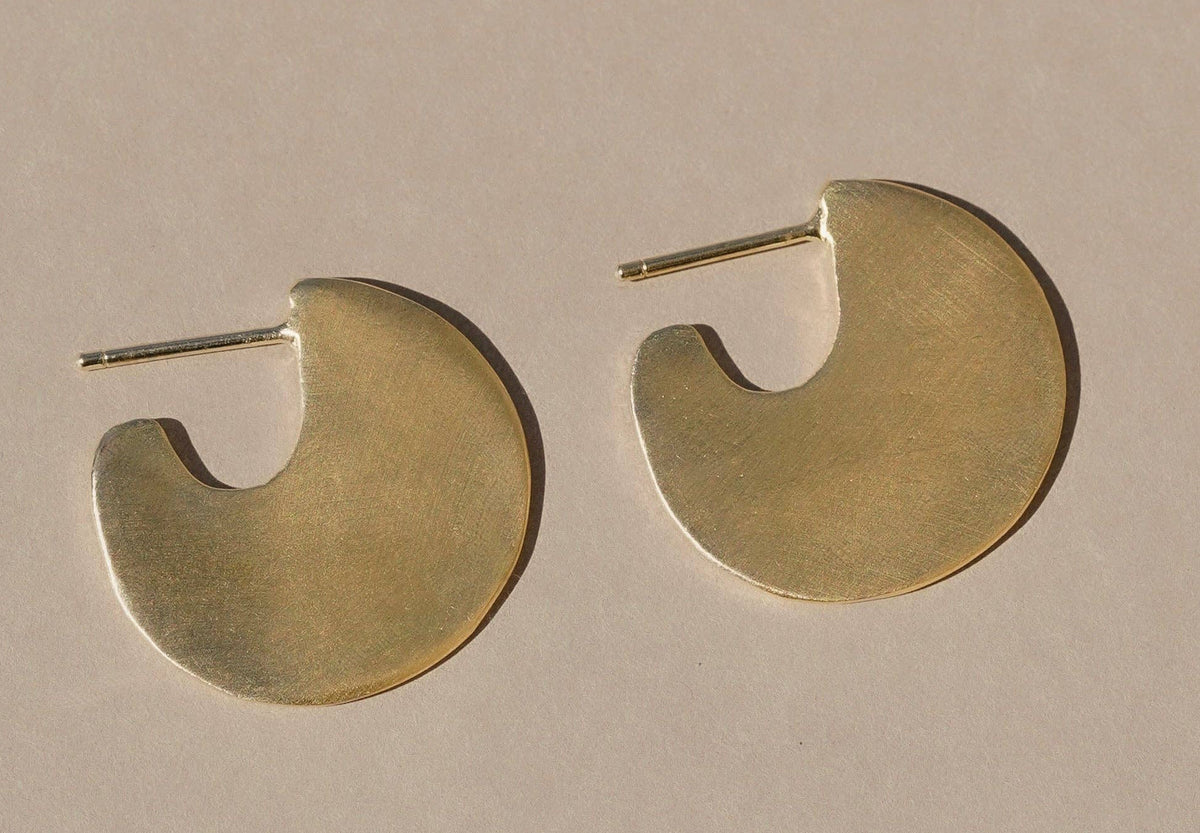 Moon Earrings: Gold
