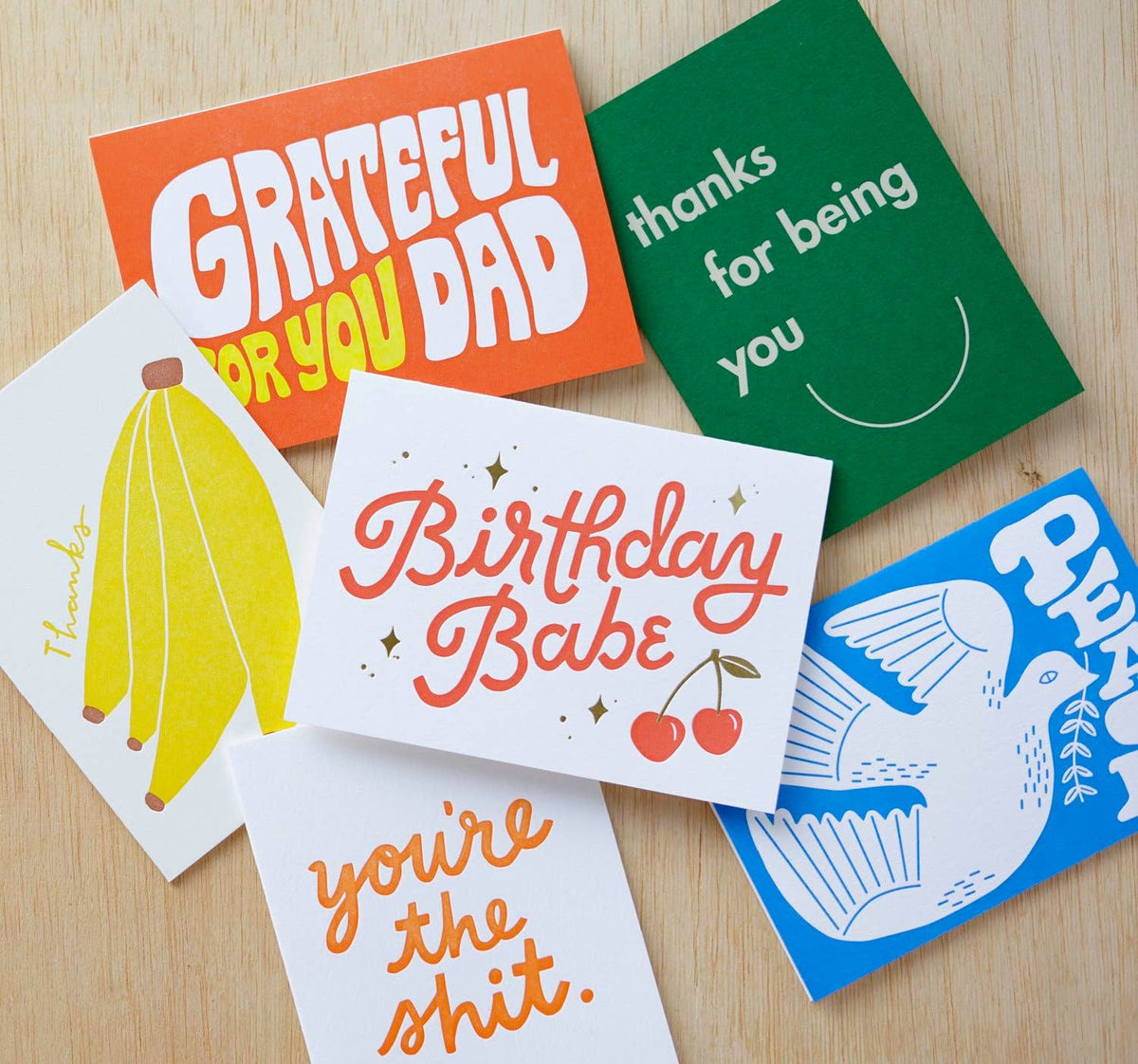 Birthday Babe Letterpress and Gold Foil Greeting Card