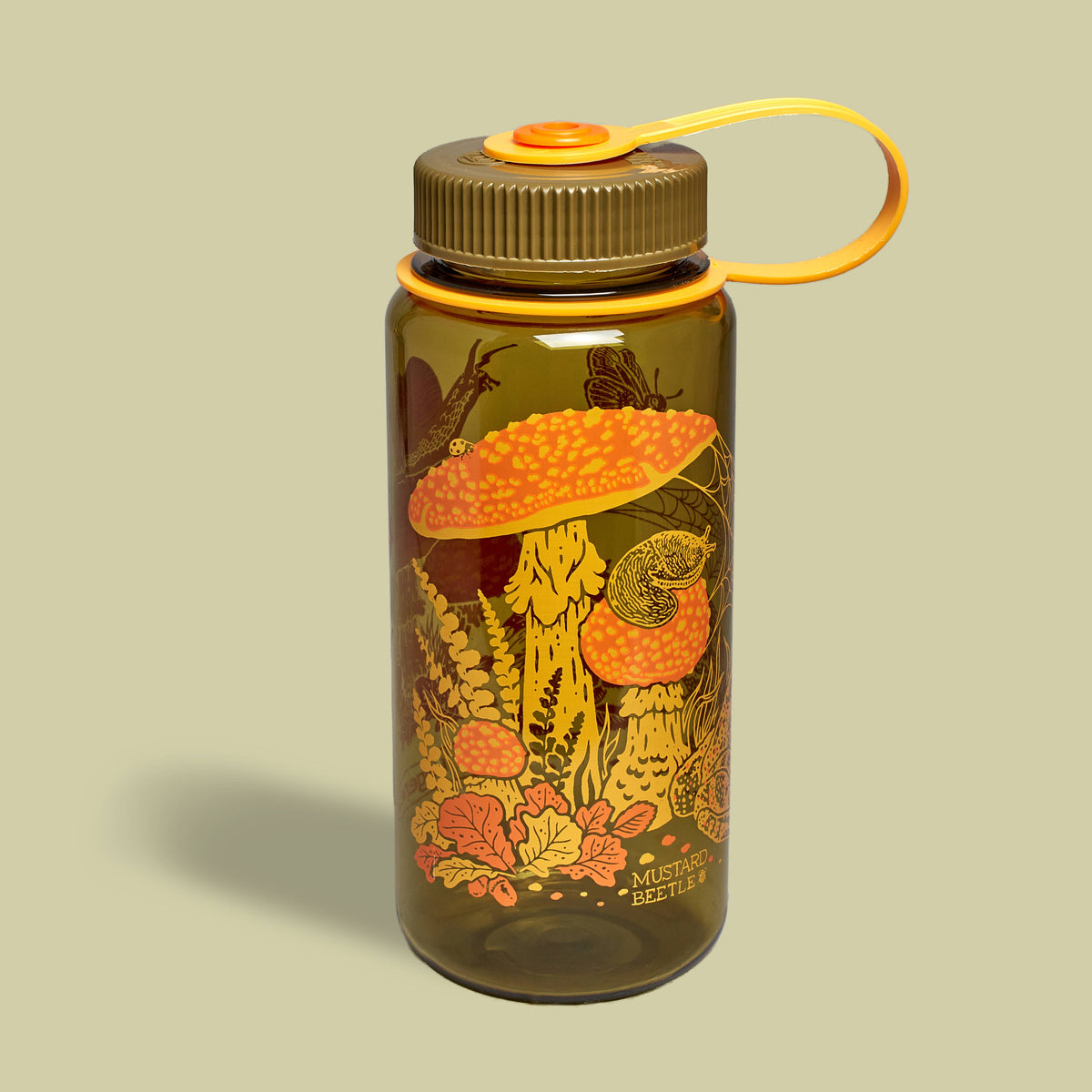 16oz Toad &amp; Mushrooms, Wide Mouth Nalgene Water Bottle