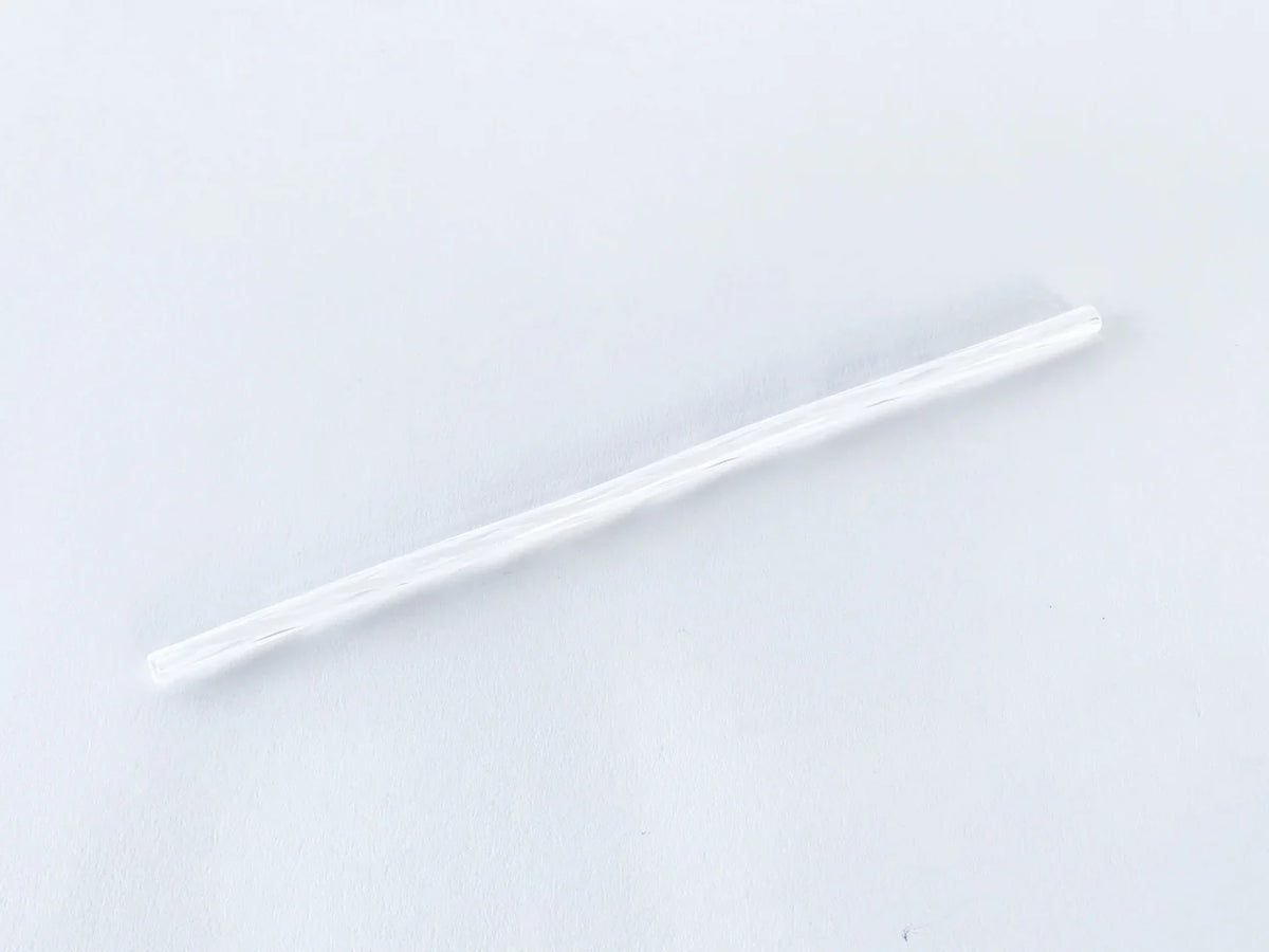 Borosilicate Glass Straw - Stripes &amp; Twists (9” x .25)