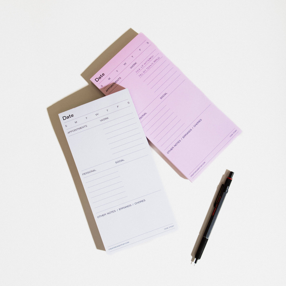Daily Task Notepad Planner | Pink & Yellow