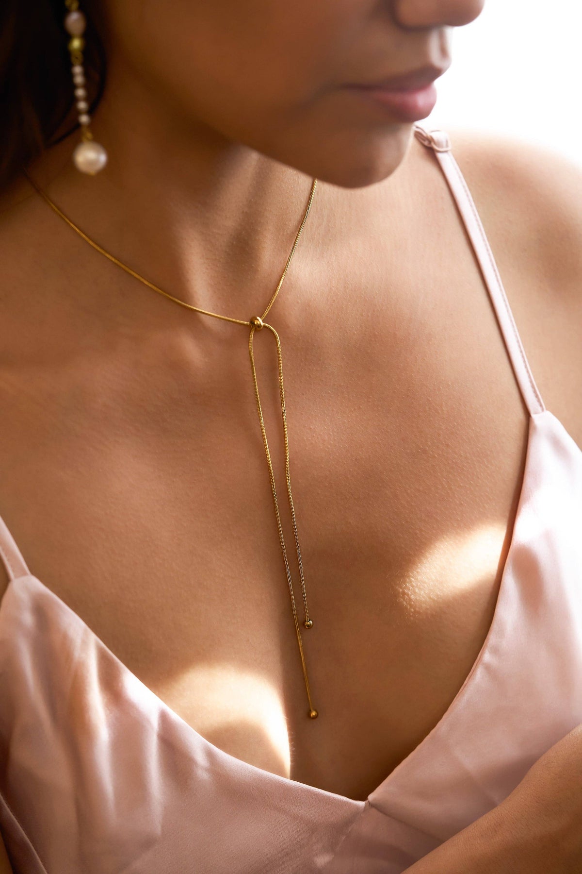 Houston Bolo Necklace : Gold
