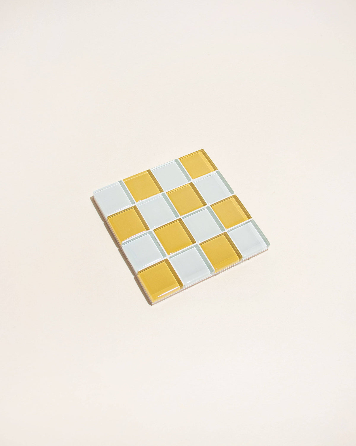 GLASS TILE COASTER - Honey Milk Chocolate