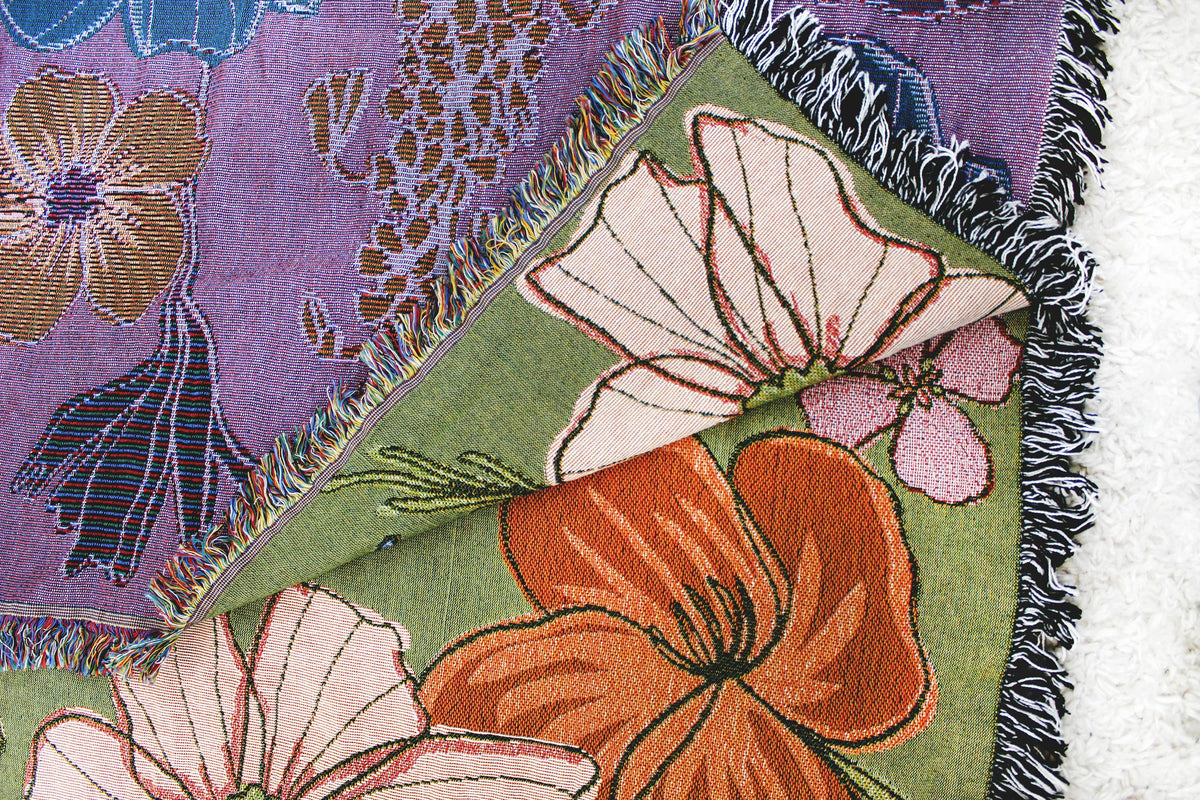 Wild Flowers Tapestry Blanket