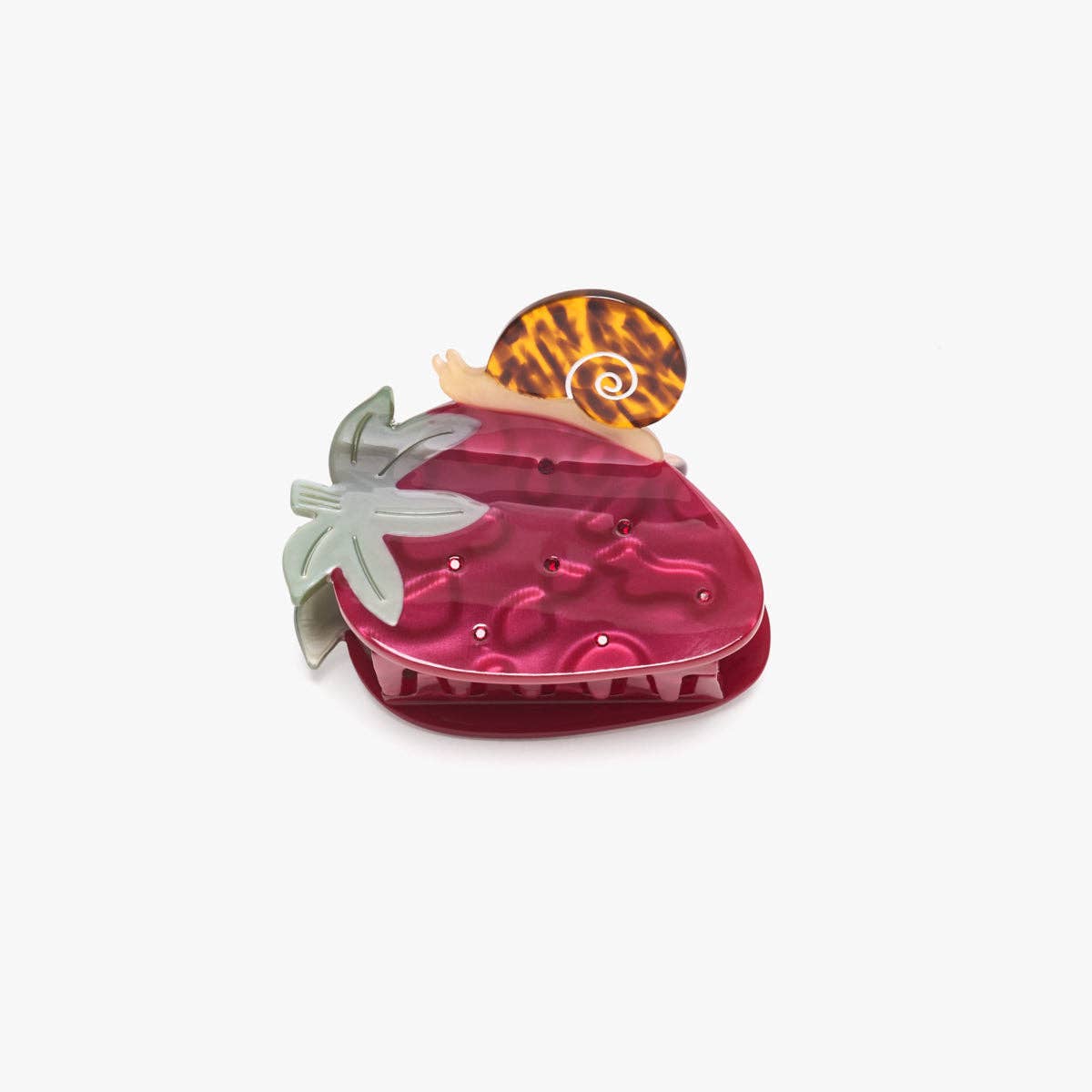 Strawberry Garden Snail Fruit Acetate Hair Claw Clip