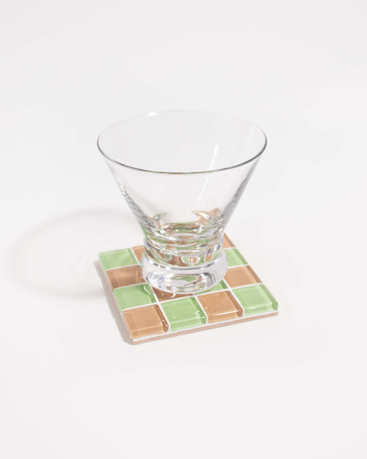 GLASS TILE COASTER - Earthy Green
