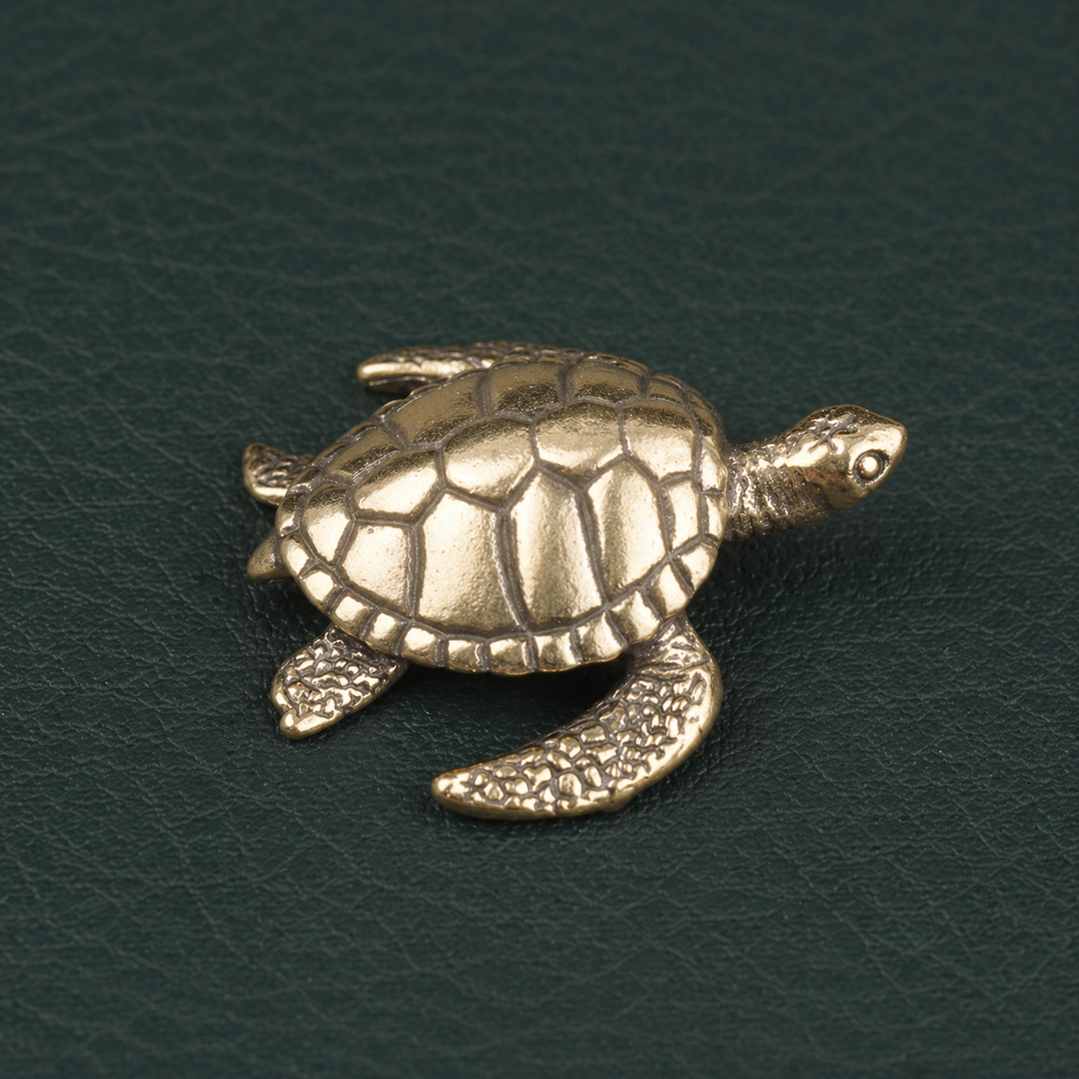 Antique Brass Sea Turtle Desktop Ornament: A1