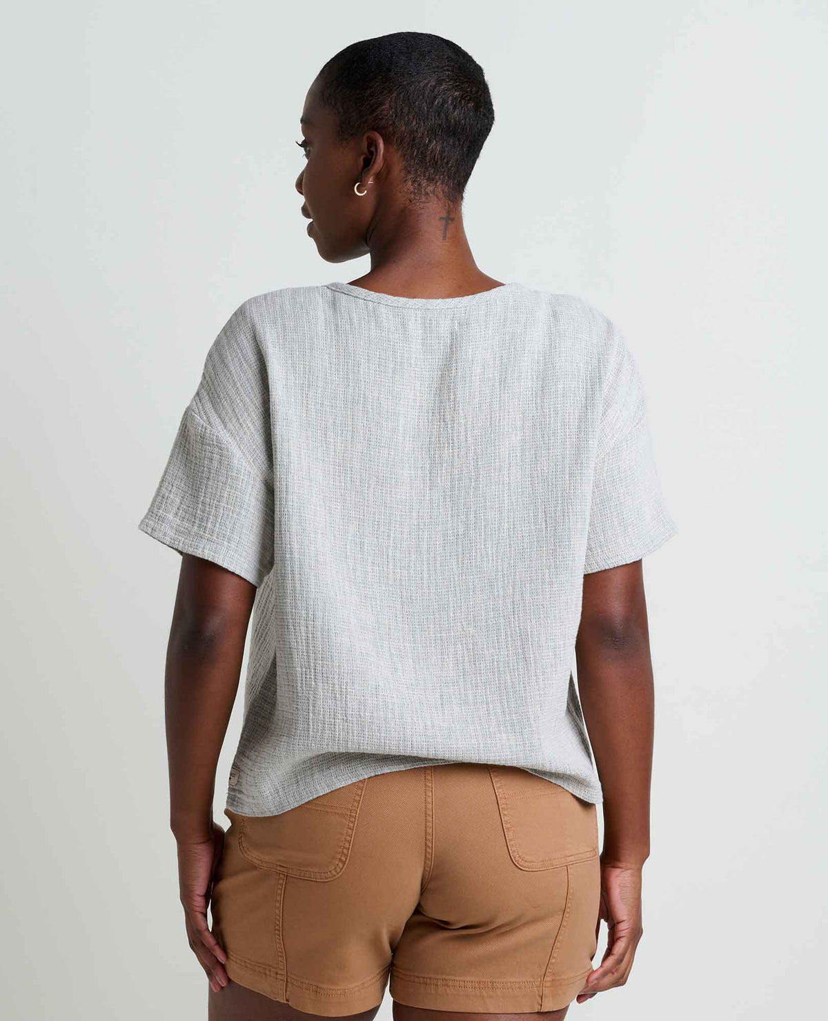 Tate Double Weave SS Shirt - Salt