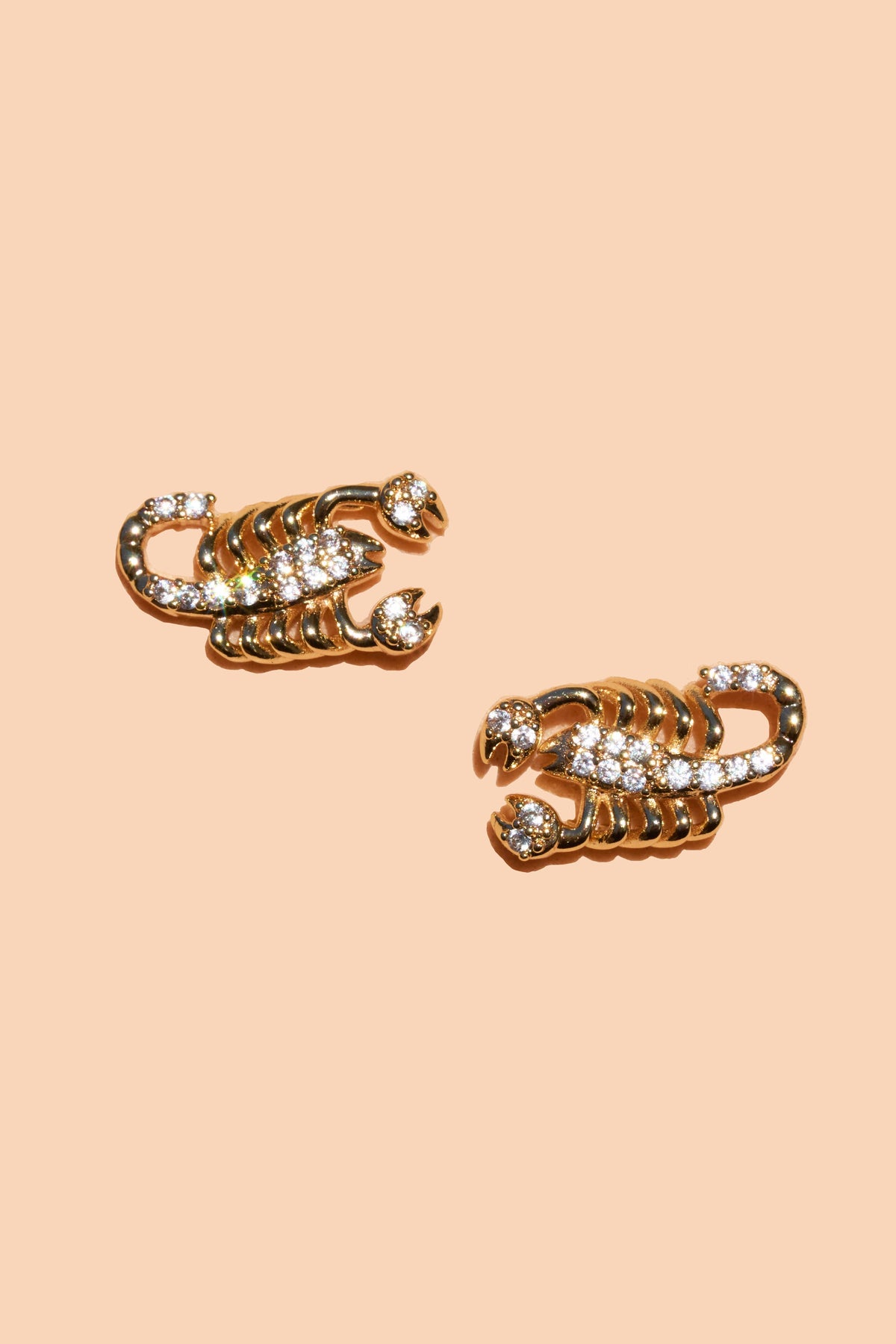 Shimmer Scorpion Studs - 18K Gold Plated sold SINGLE