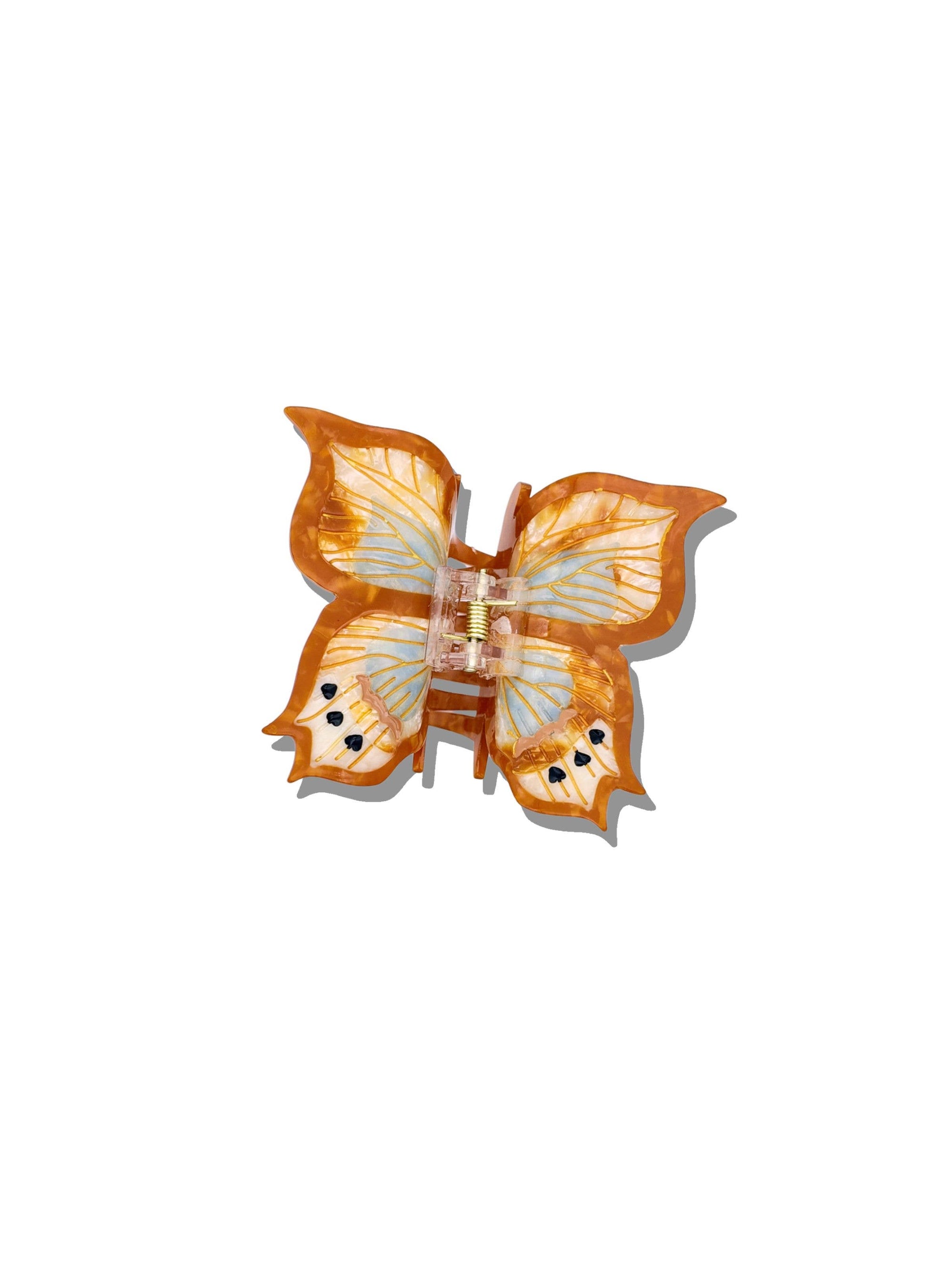 Hand-painted Australian Amethyst Butterfly Claw Hair Clip |