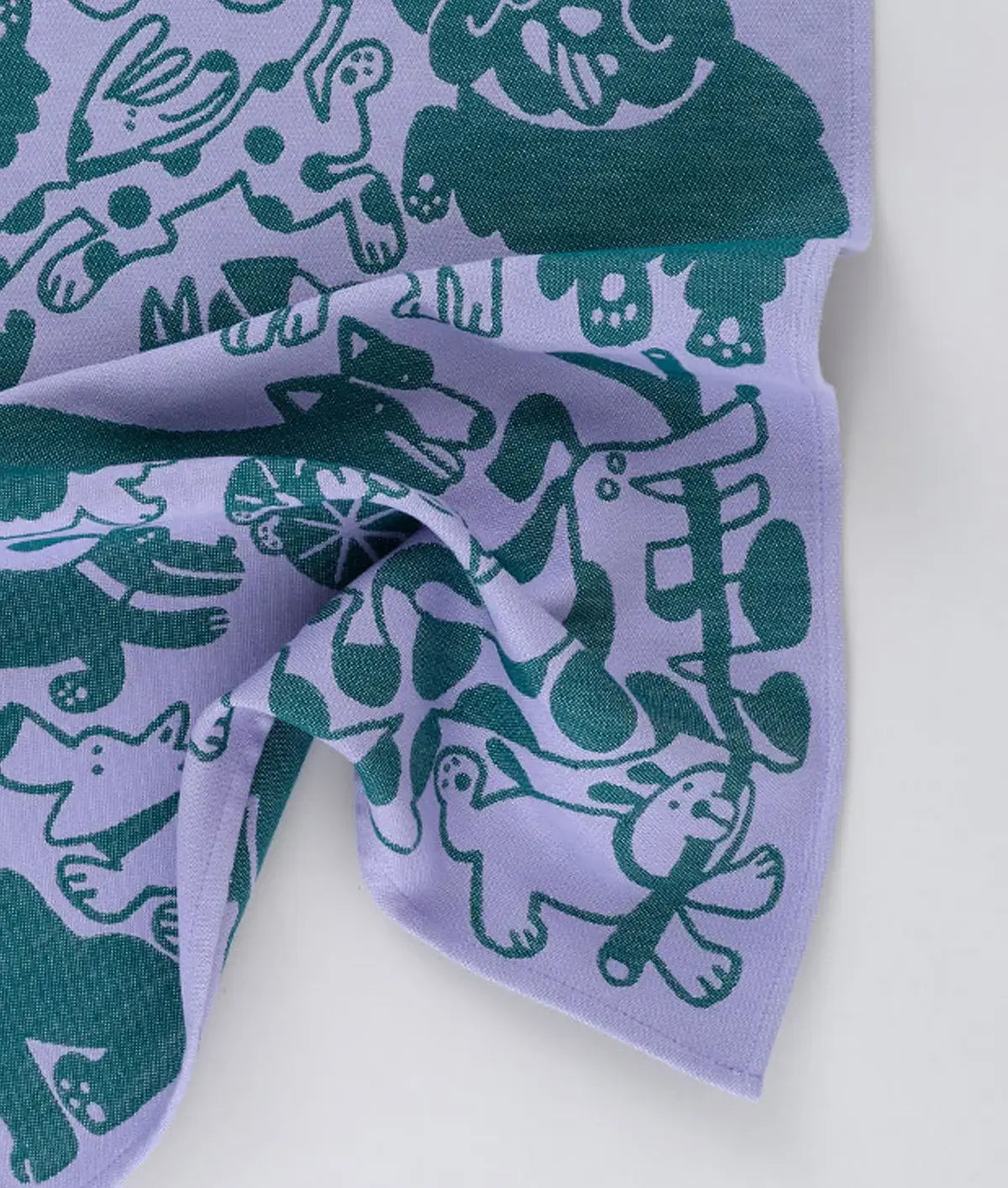 Dogs Day Out Woven Cotton Tea Towel