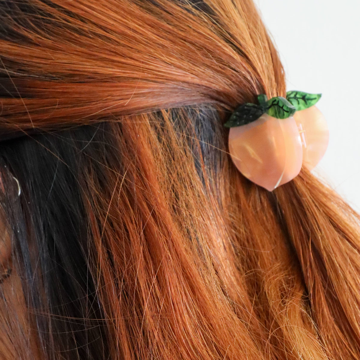 Mini Peach Hair Claw Clip