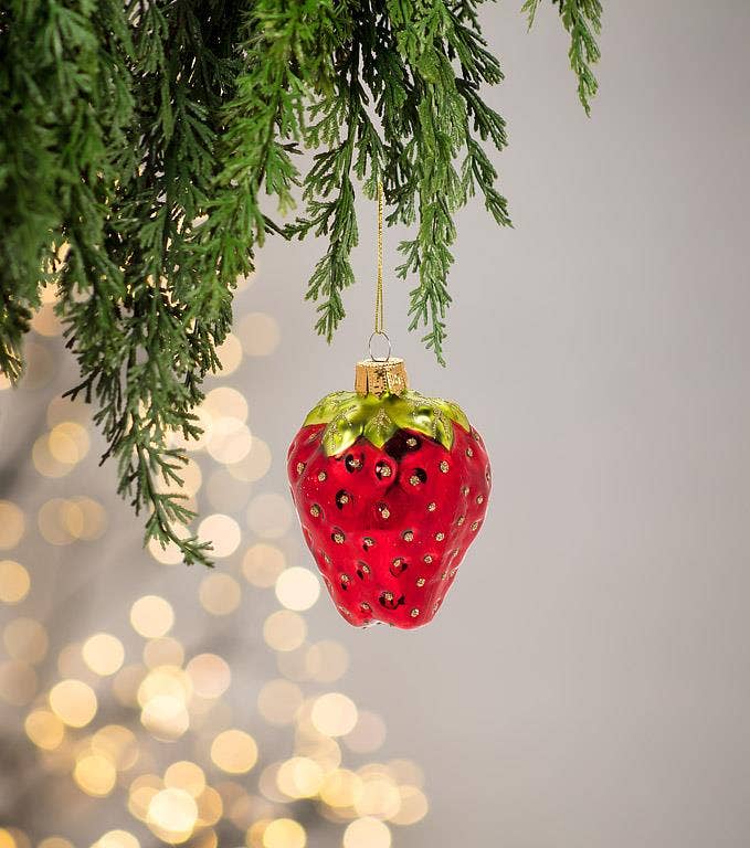 Strawberry Ornament-3"H