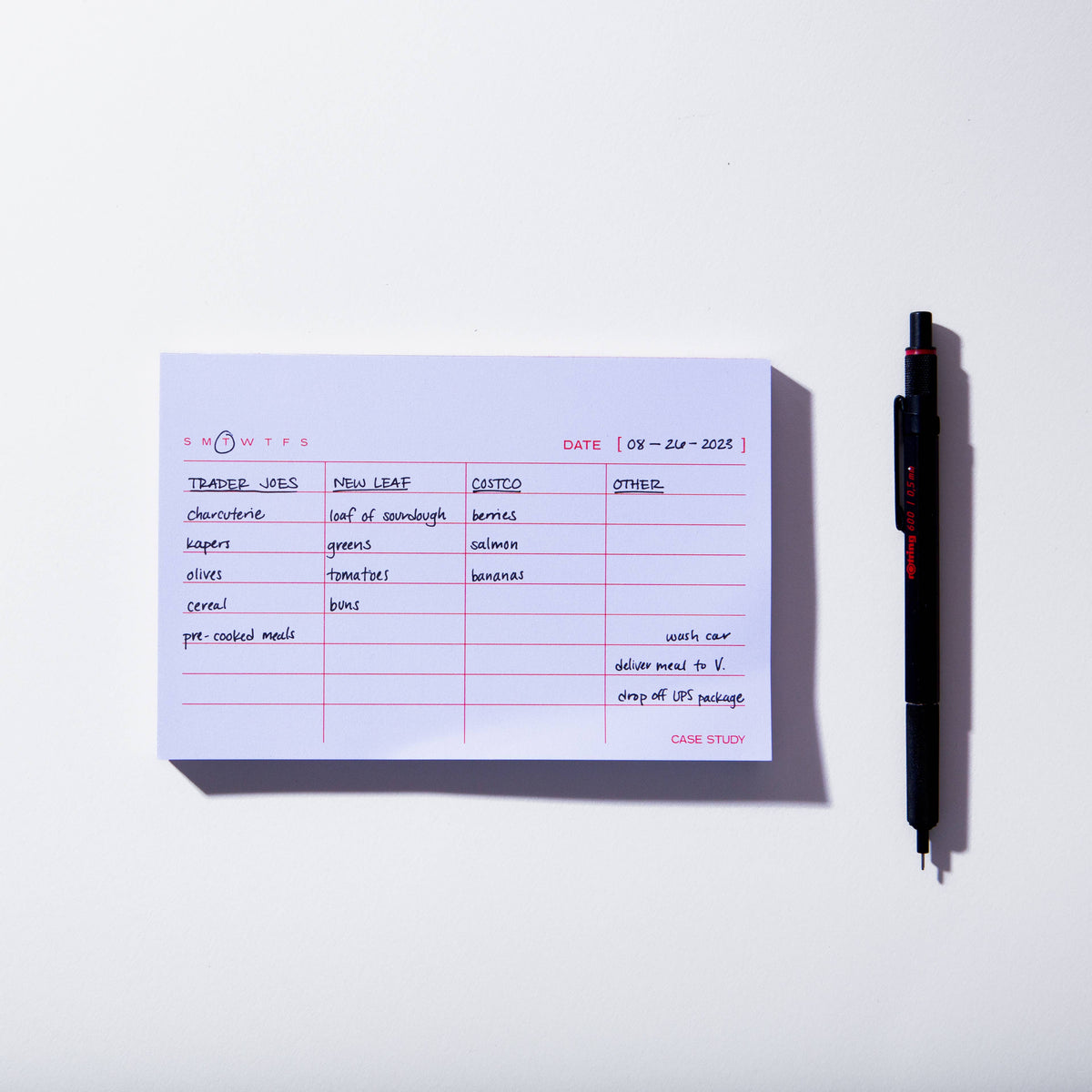 Column List Notepad – Minimal Lined Pad for To-Do Lists