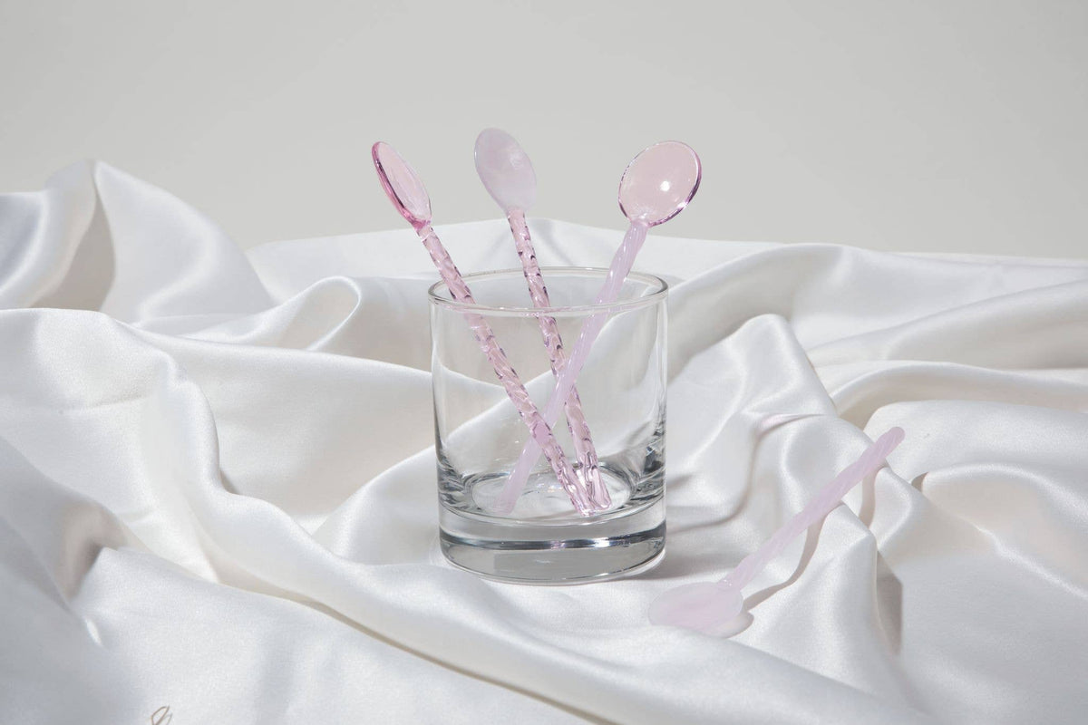 Glass Spoon Set x Pink