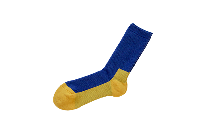 Wool Pile Trail Socks - Charcoal / Pier Yellow