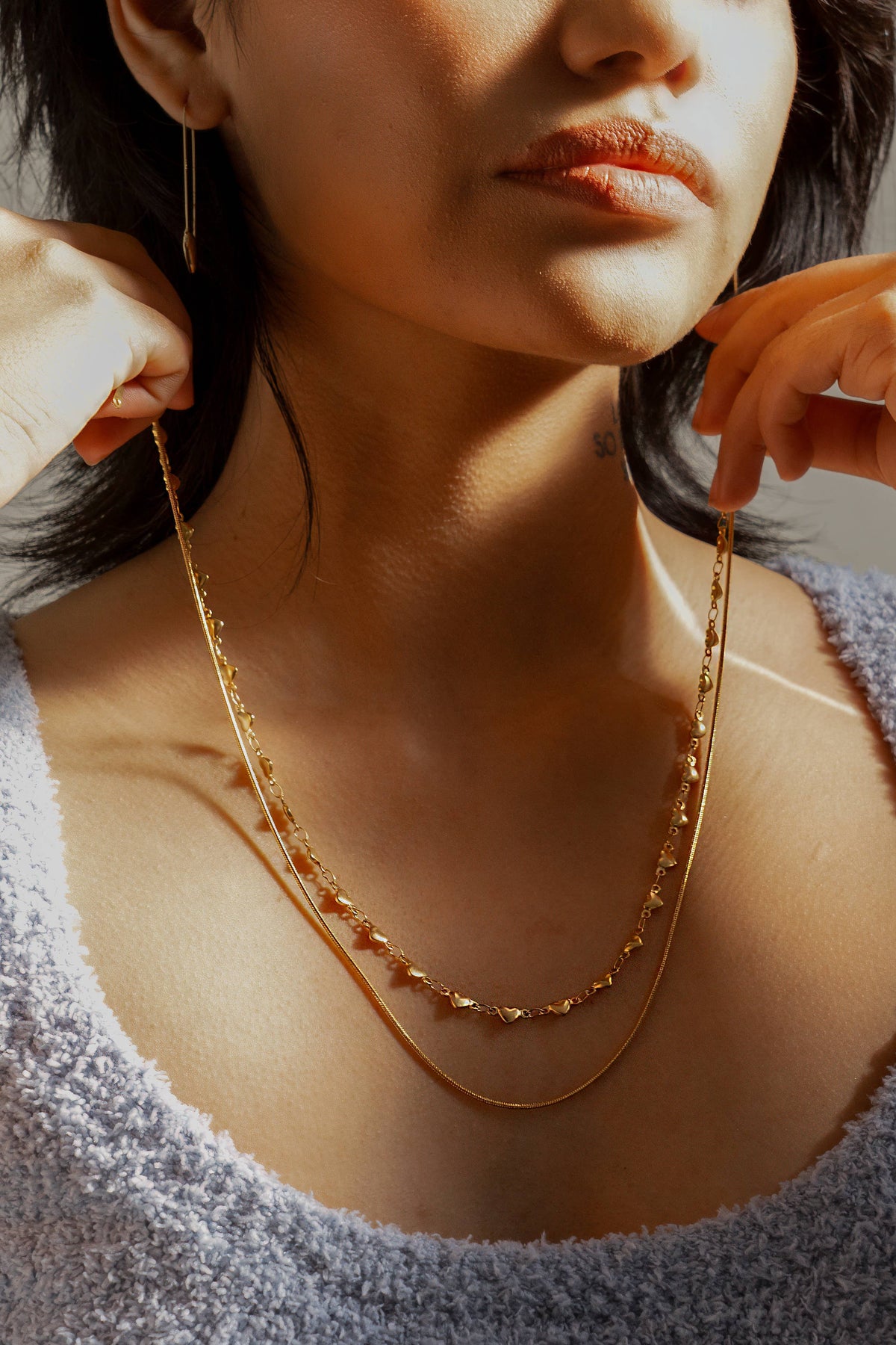 String Along Necklace - 18K Gold Plated / Stainless Steel: Gold Plated