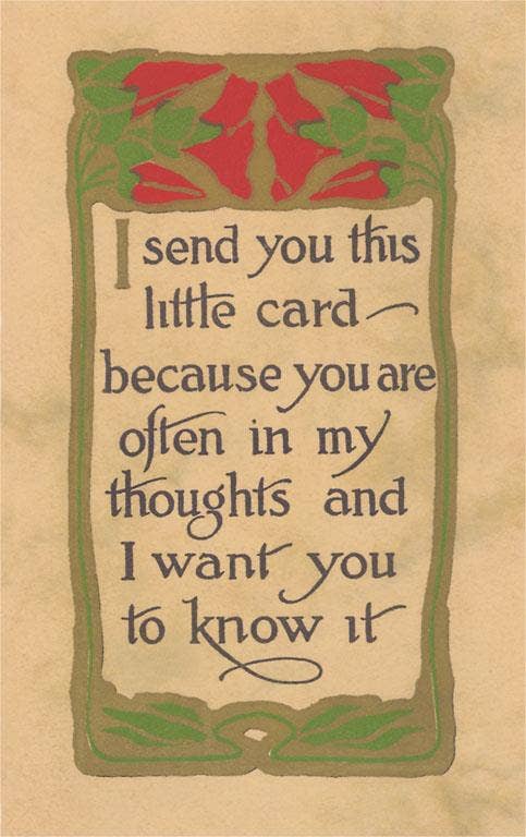Greeting Card SQ-231 You're in My Thoughts