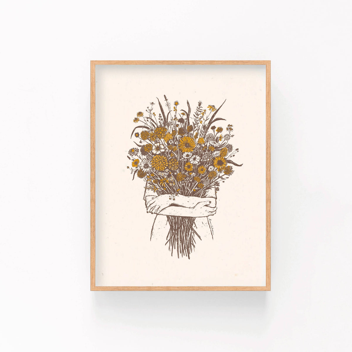 Flowers In Her Arms Art Print: 8" x 10"