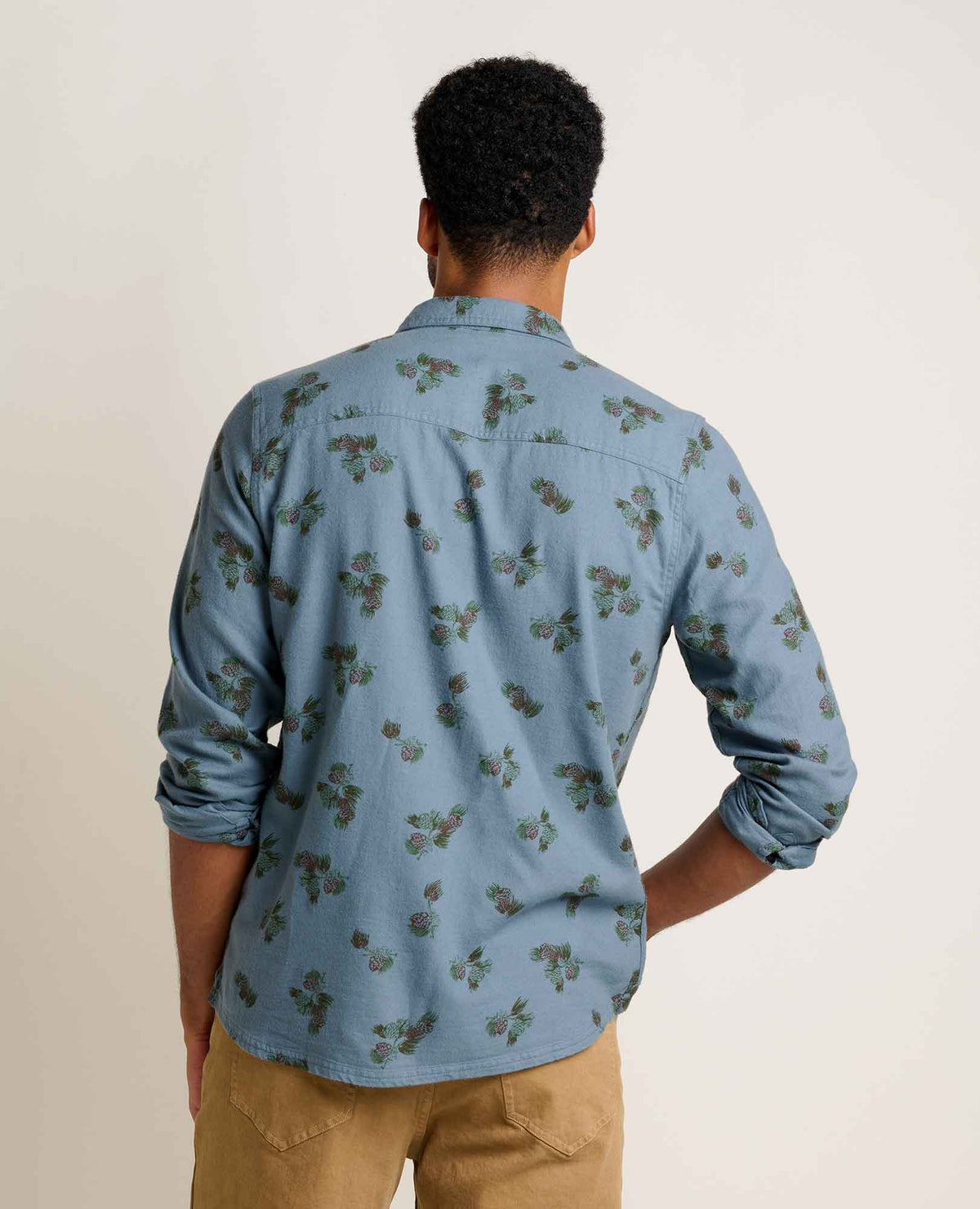 Creekwater Flannel LS Shirt - Ink Pinecone Print