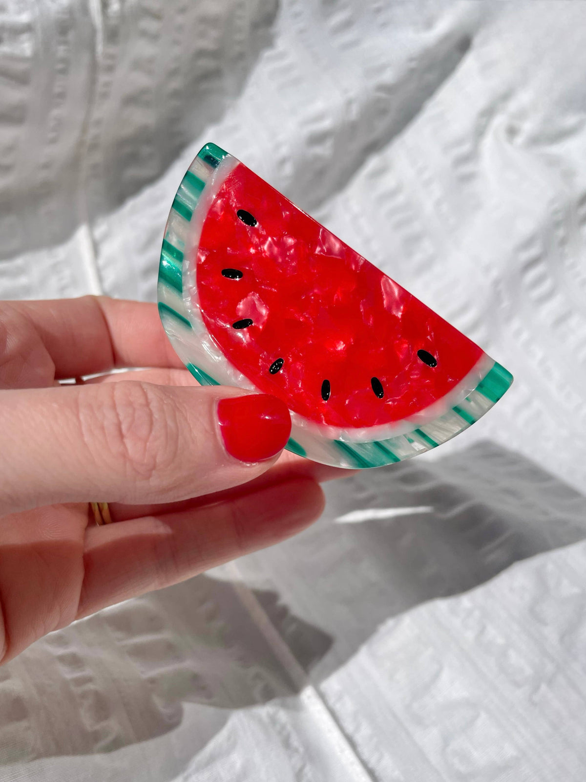 Watermelon Claw Clip // Cellulose Acetate  