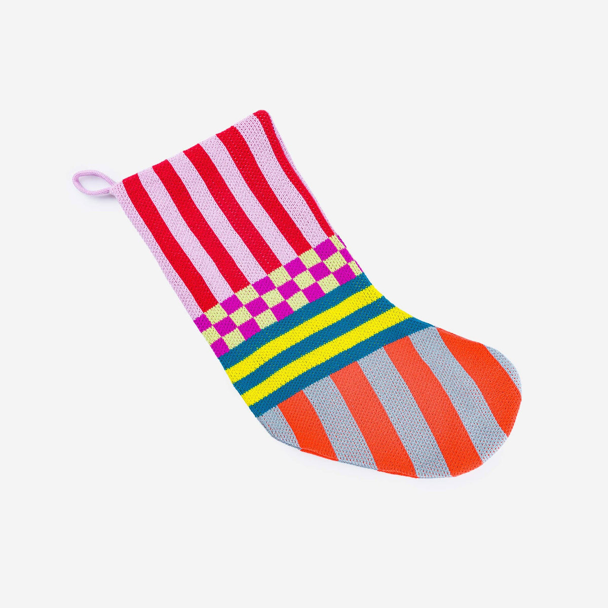 Pattern Patch Holiday Stocking: Rainbow