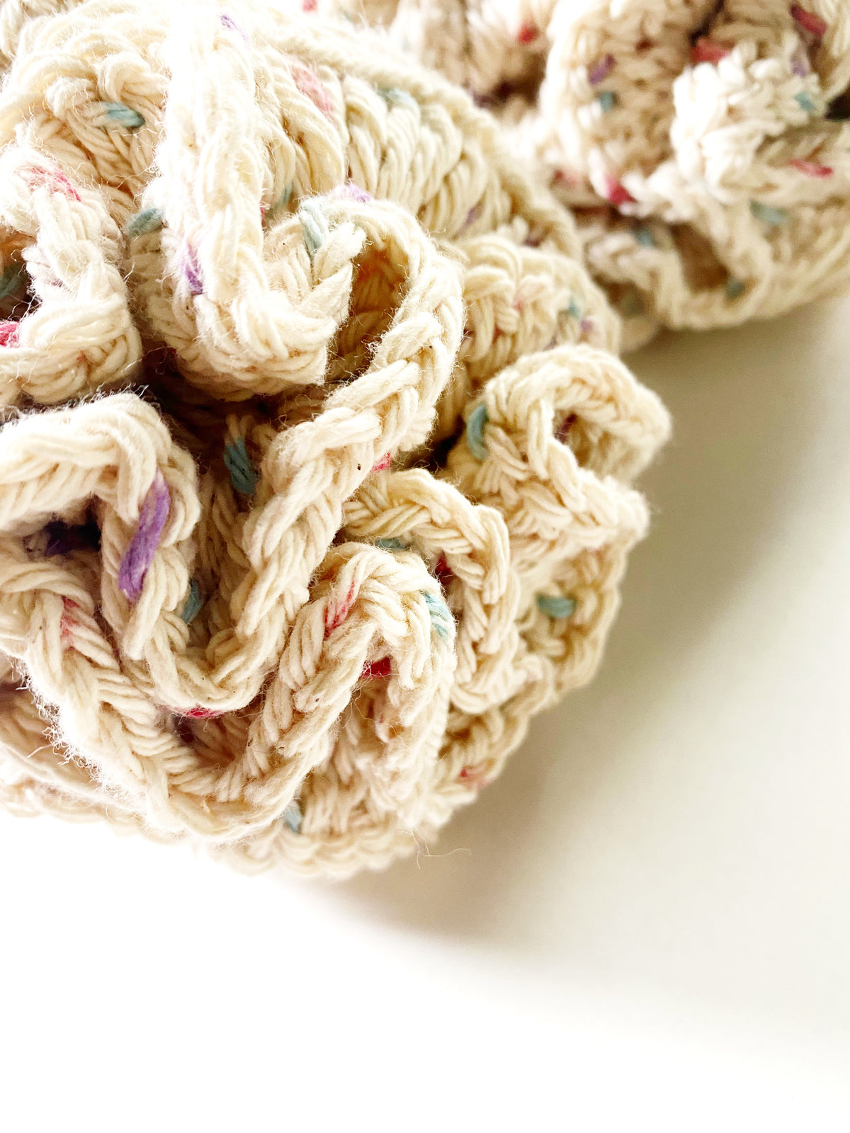 Eco-Friendly Cotton Crochet Bath &amp; Shower Loofah - Natural Color