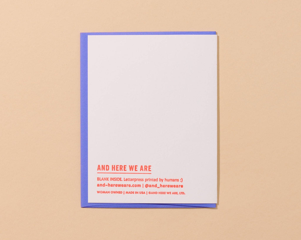 Happy New Home Letterpress Food Icons Housewarming Card