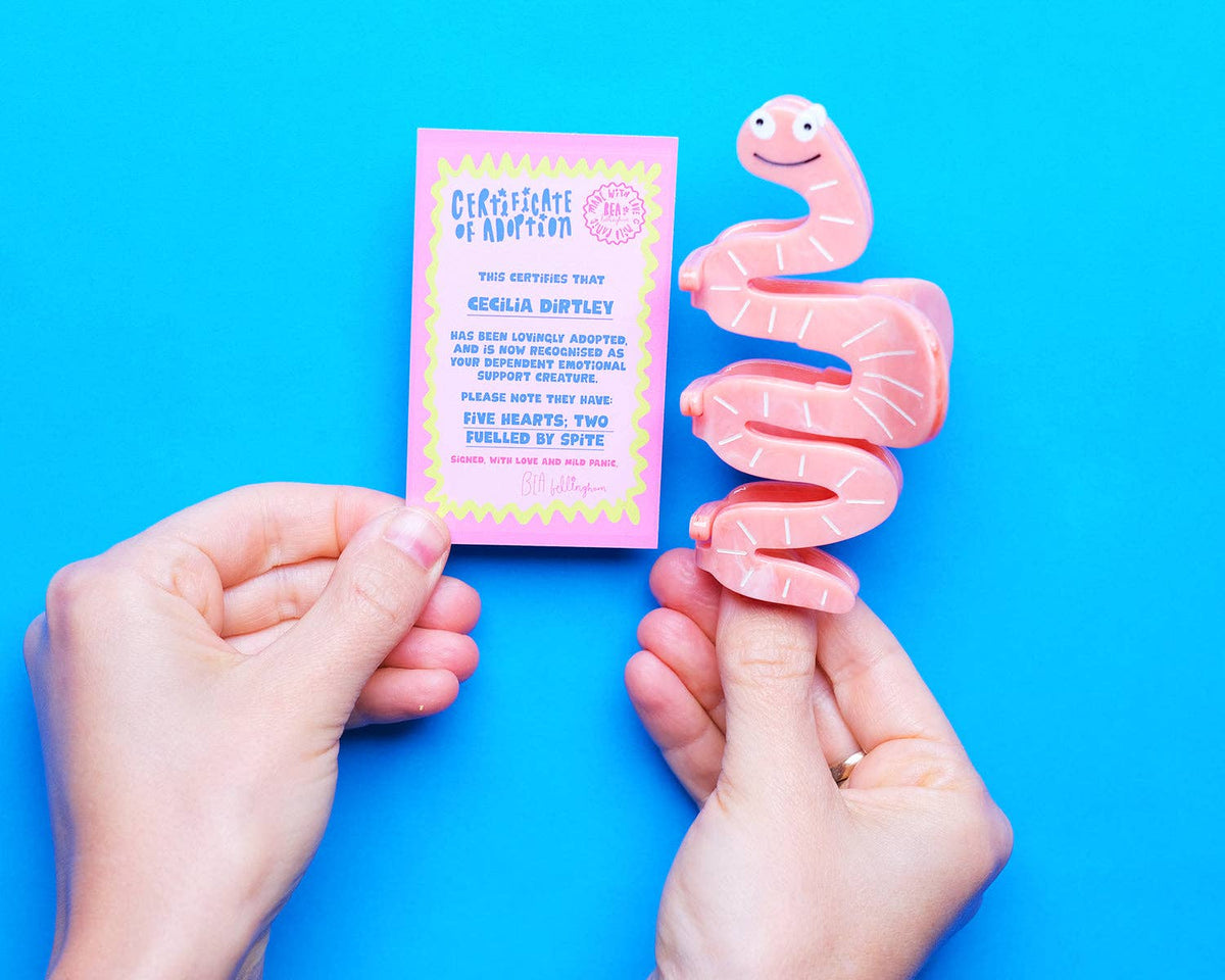 Worm Hair Claw Clip