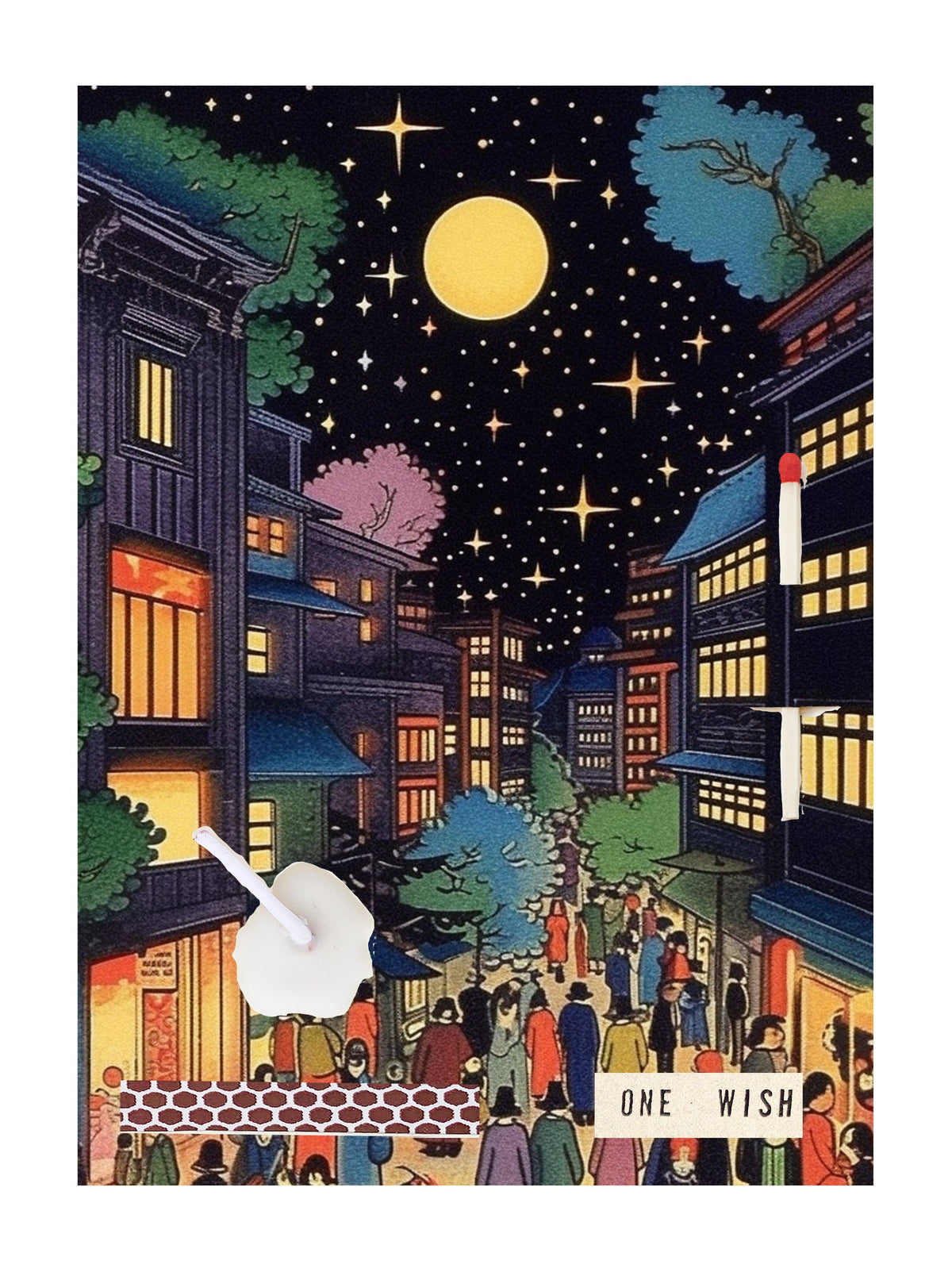 Night Street Candle Card