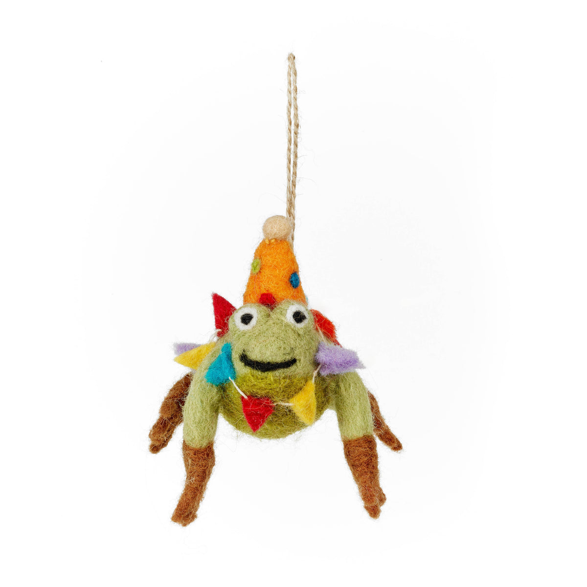 Handmade Felt Crazy Frog Party ornament