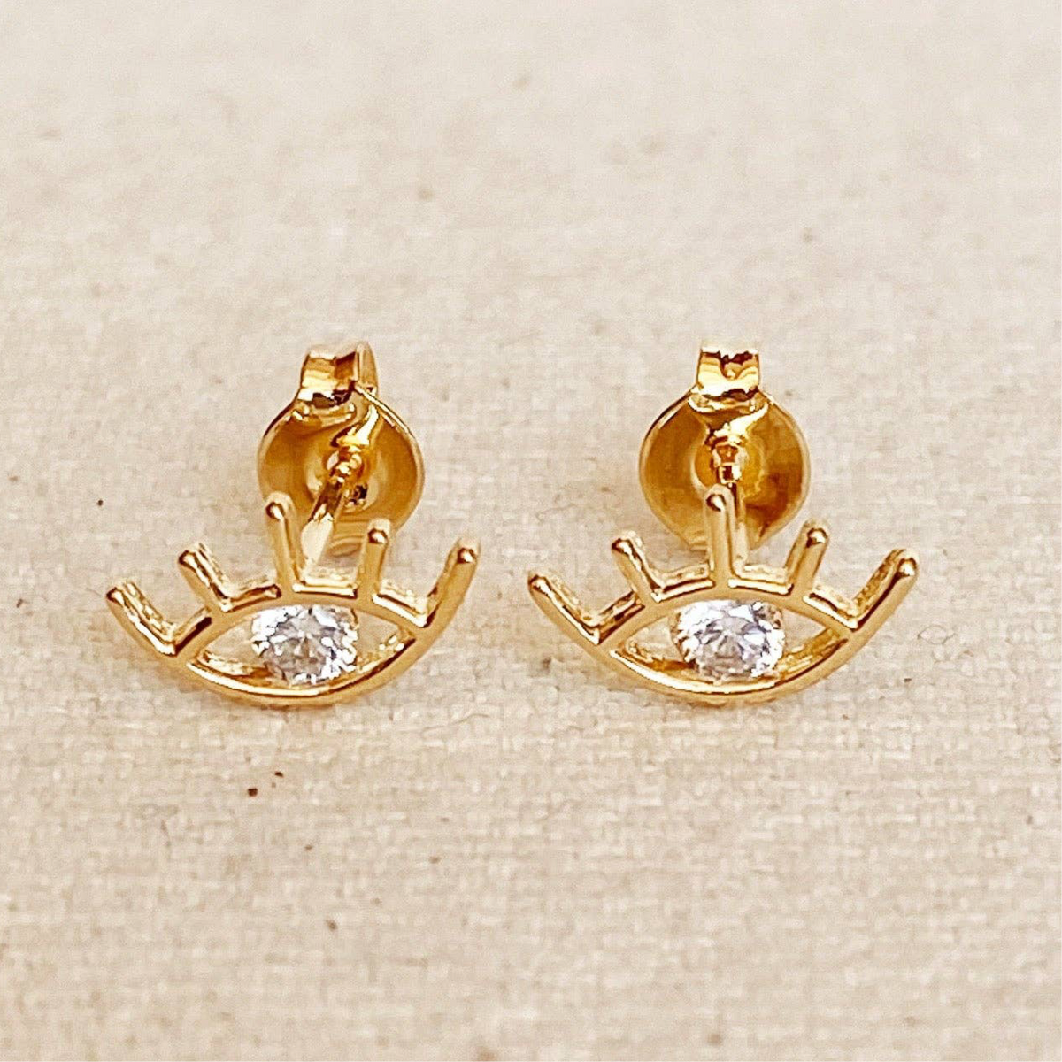 18k Gold Filled Eye Stud Earring SINGLE