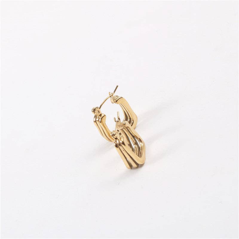 Arwin - Organic Triple Layer Hoop Earrings