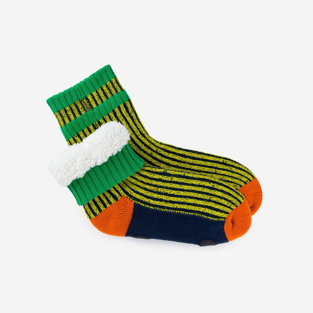 Gym House Socks: Yellow Navy (S/M)