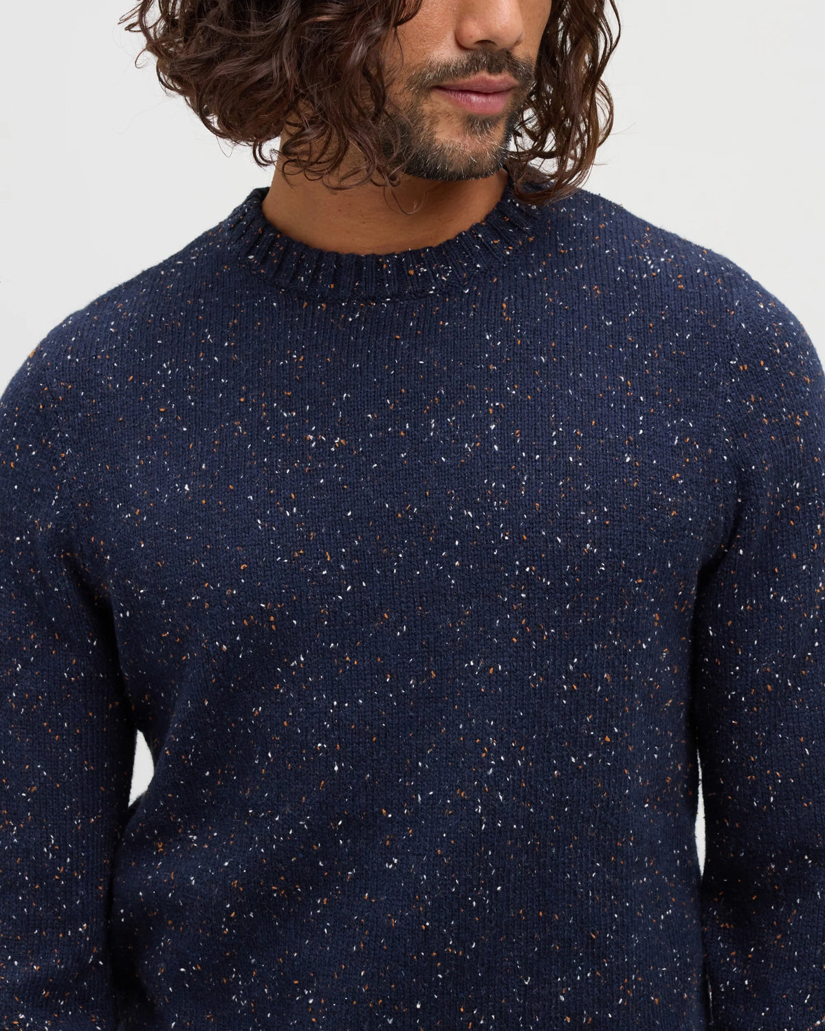 Rambler Fleck Sweater - Blue Horizon Fleck (F26)